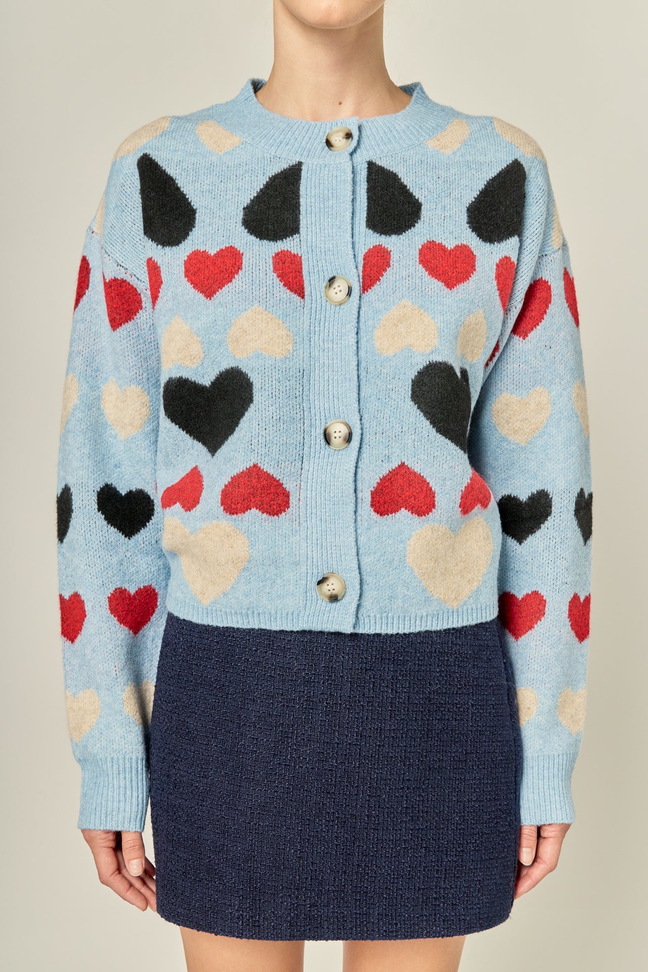 Crewneck Heart Cardigan - Image 9