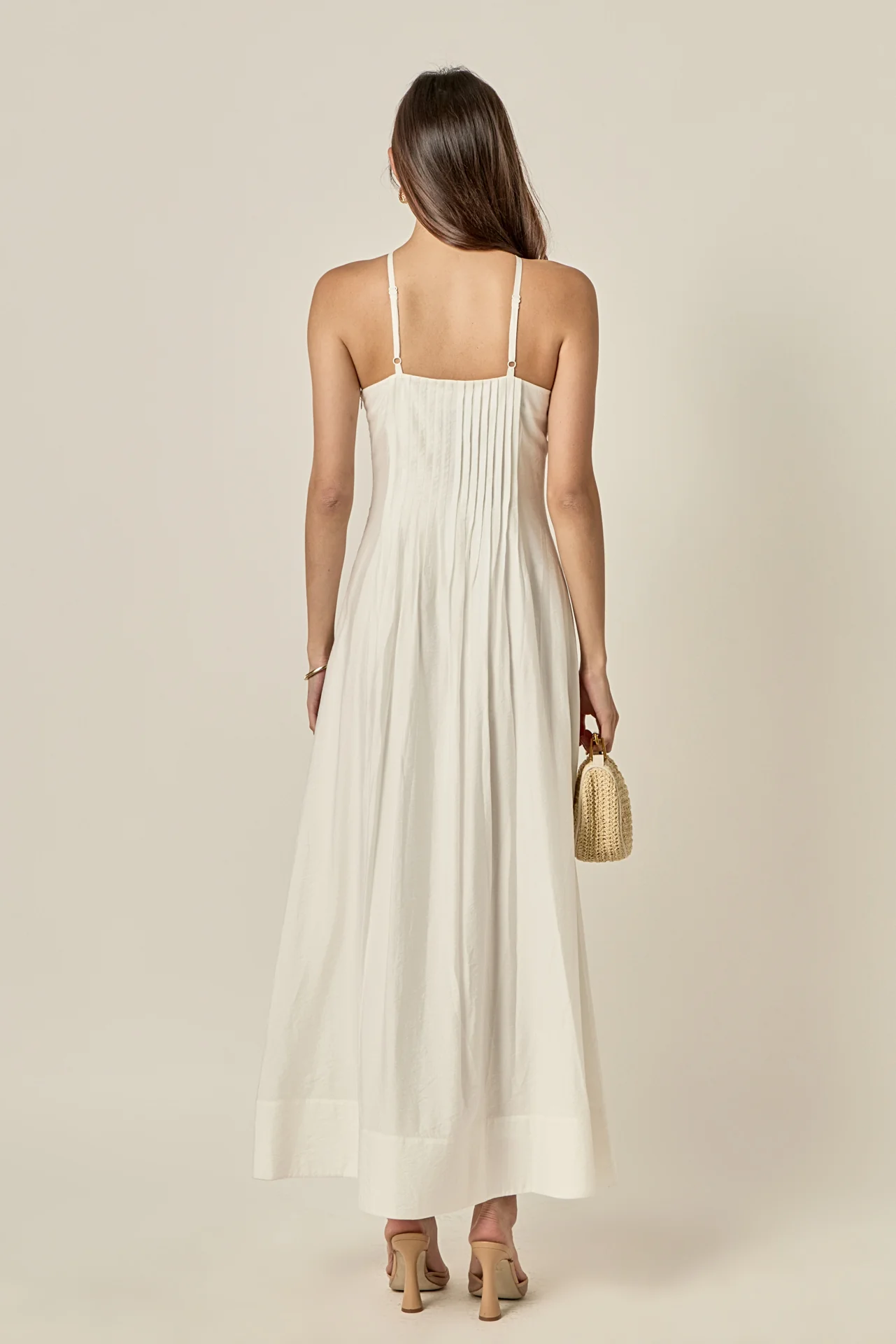 Crochet Flower Trim Halter Maxi Dress - Image 13