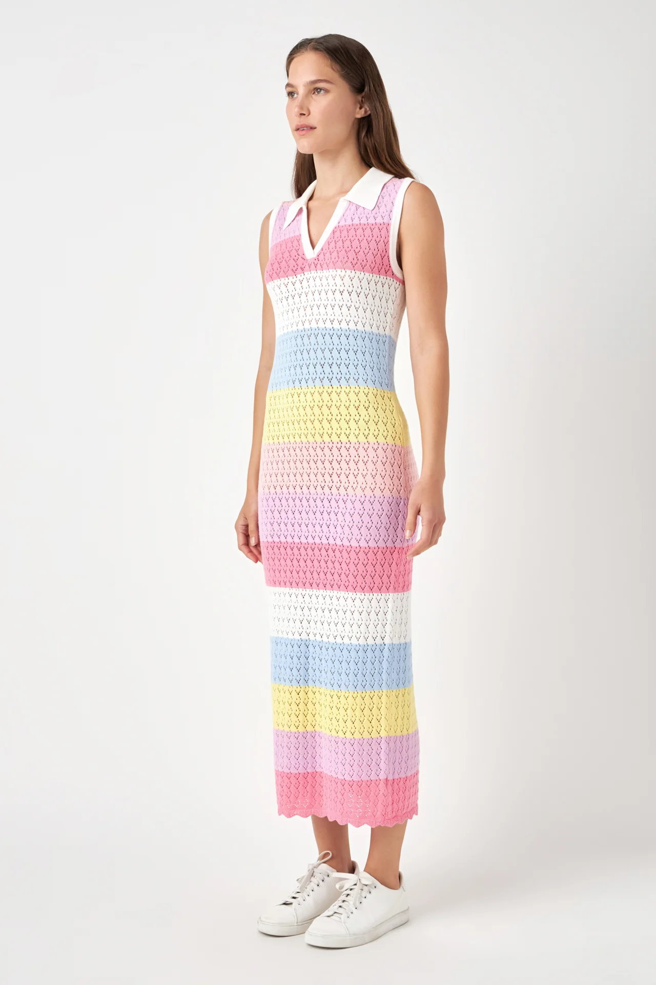 Crochet Knit Maxi Dress - Image 3