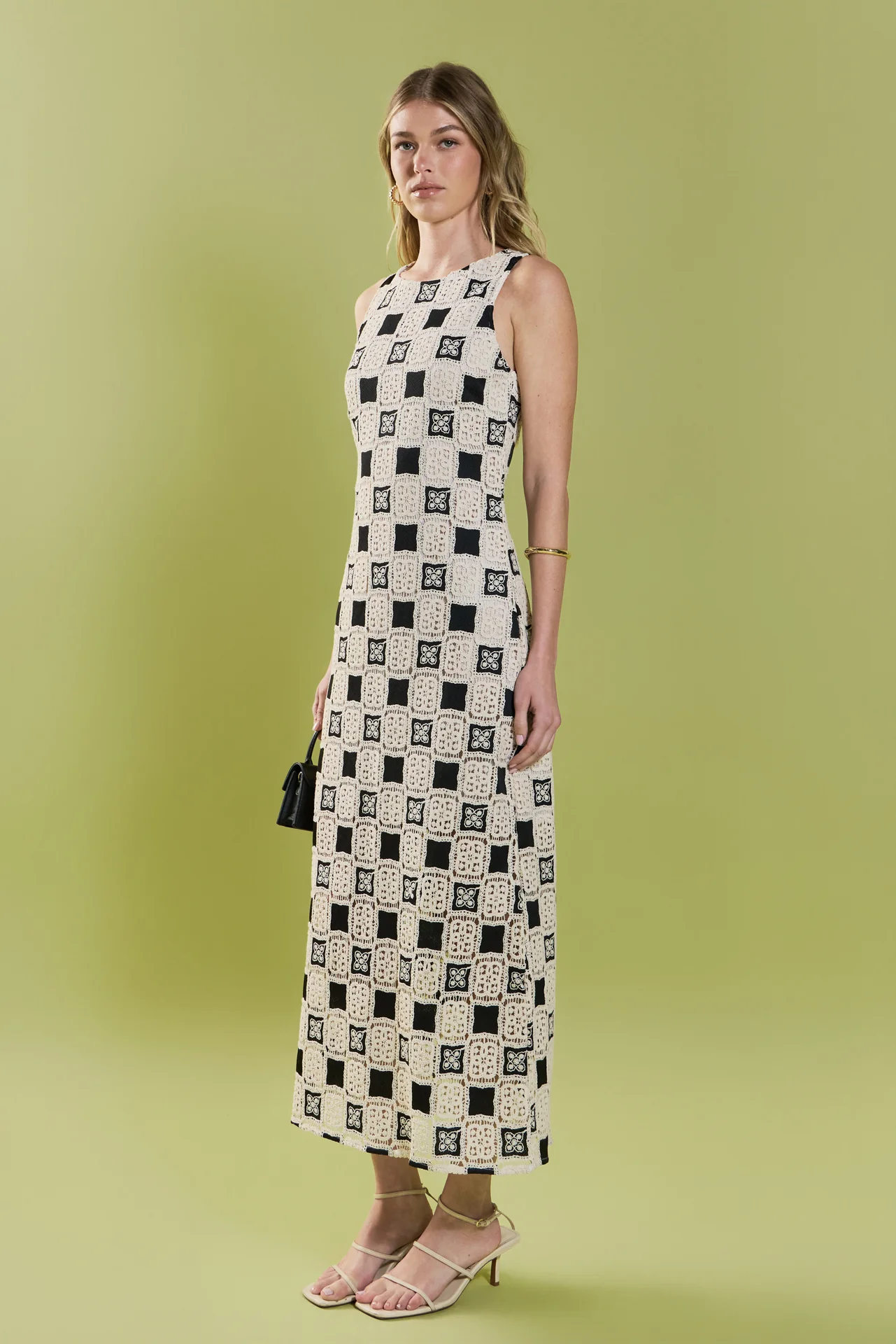 Crochet Patchwork Sleeveless Dress - Image 4