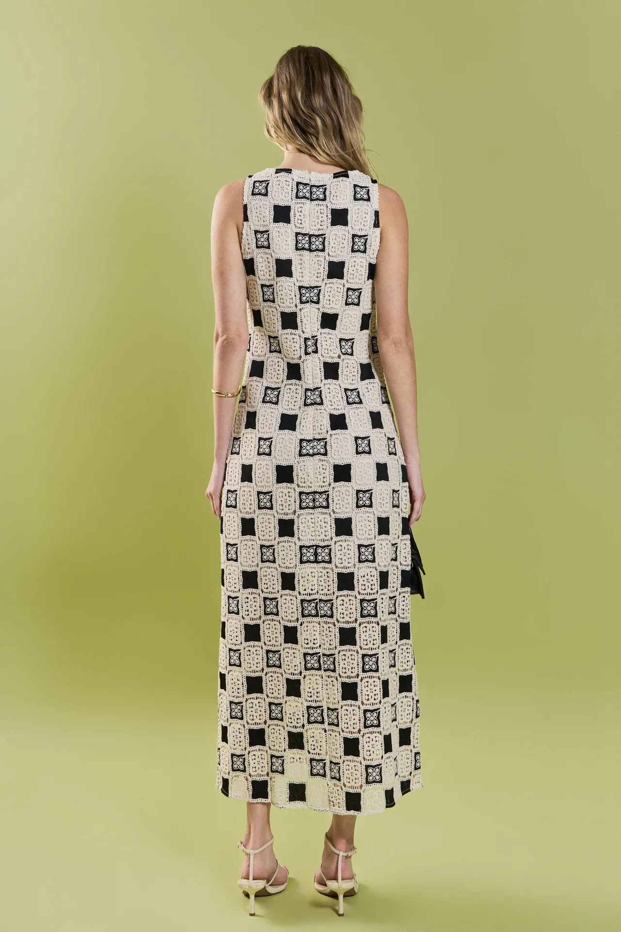 Crochet Patchwork Sleeveless Dress - Image 5