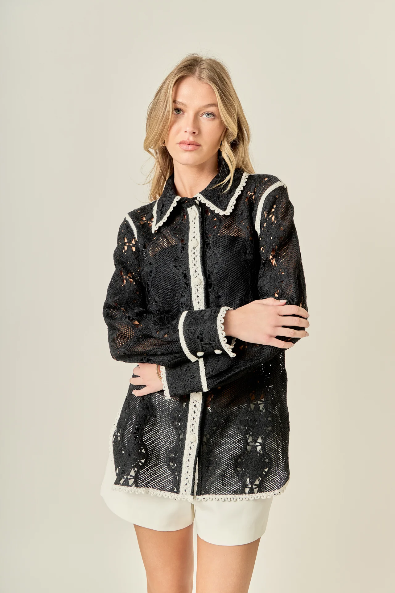 Margaux Crochet Shirt - Image 6