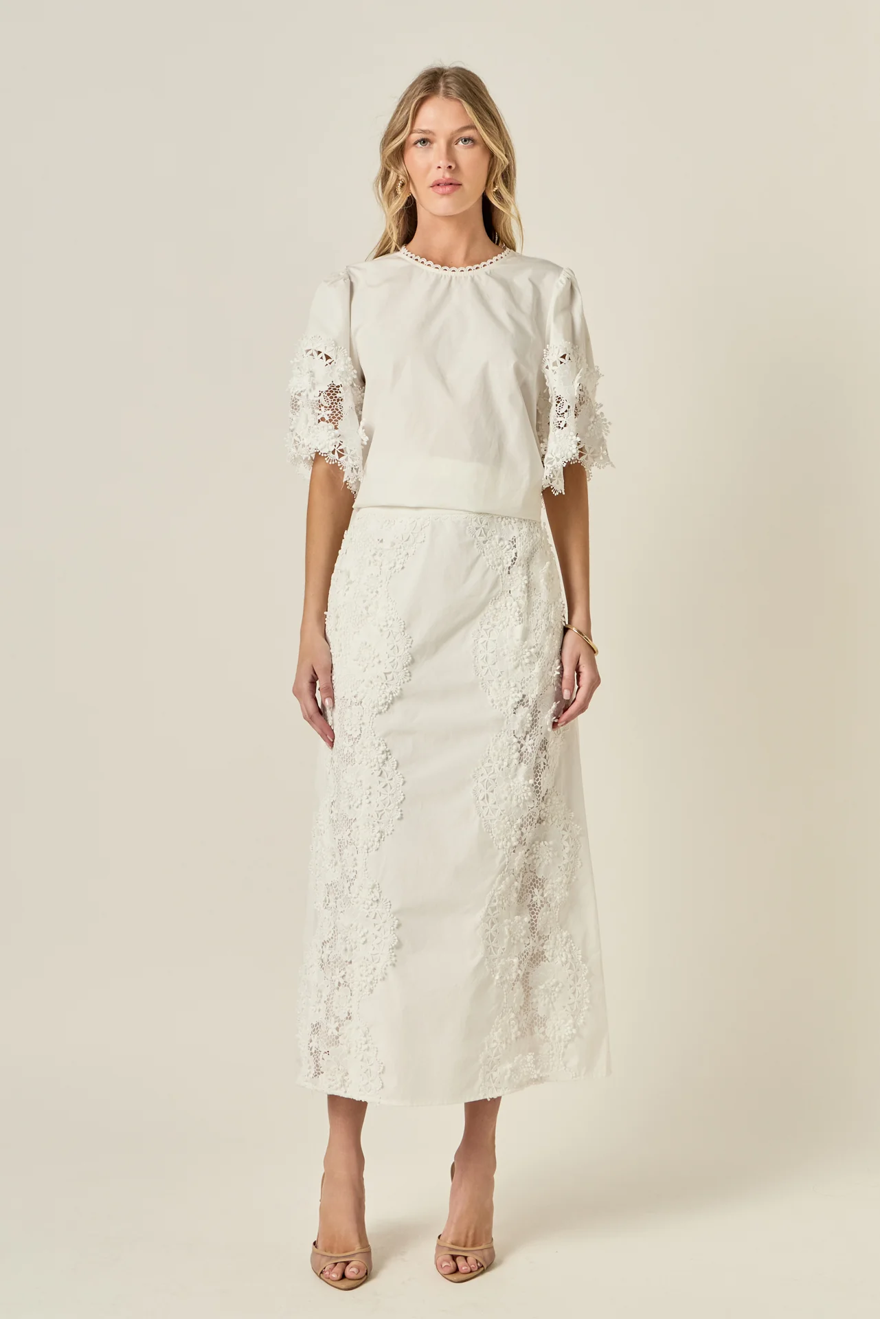 Crochet Lace Short Sleeve Top - Image 8