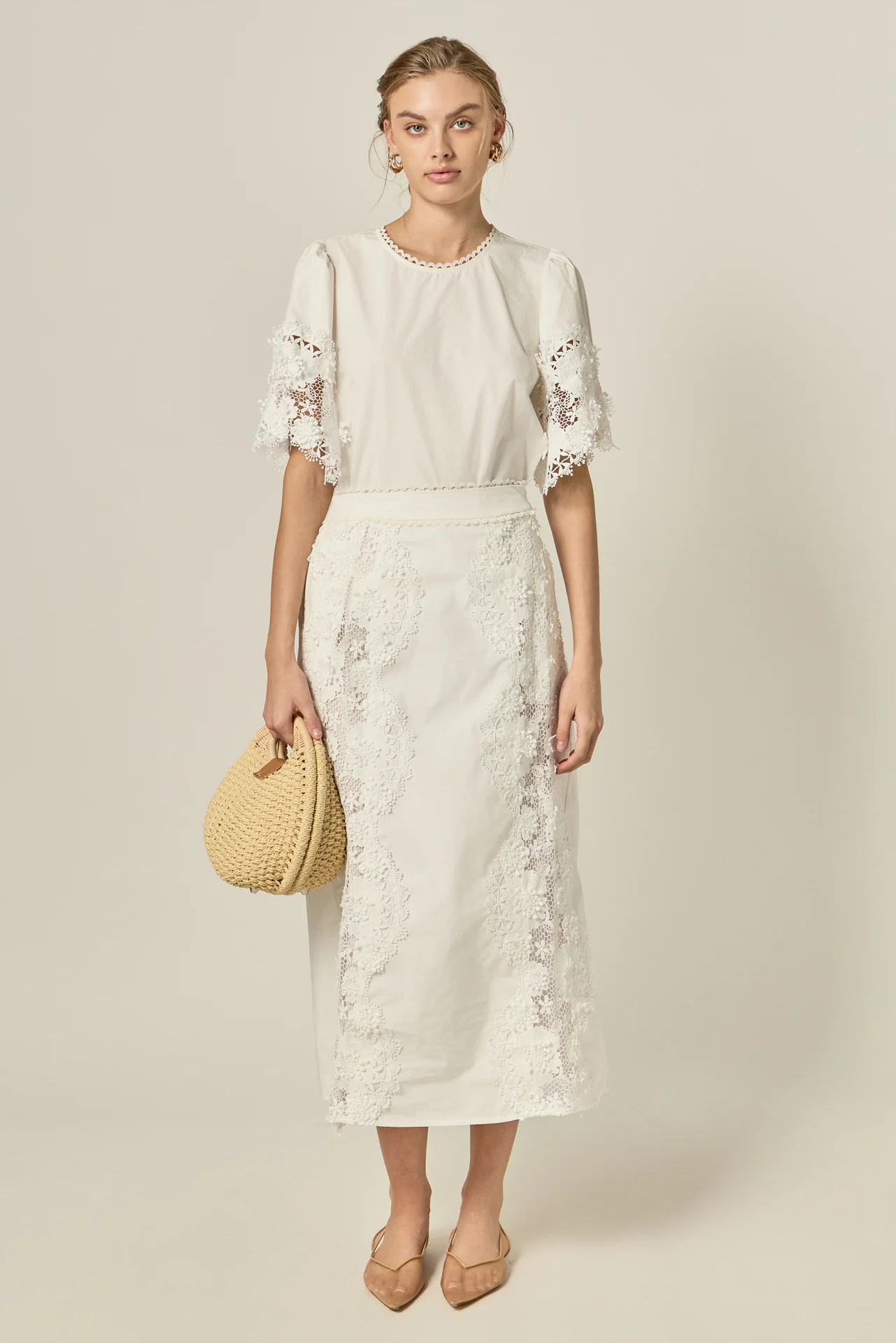 Crochet Lace Short Sleeve Top - Image 9