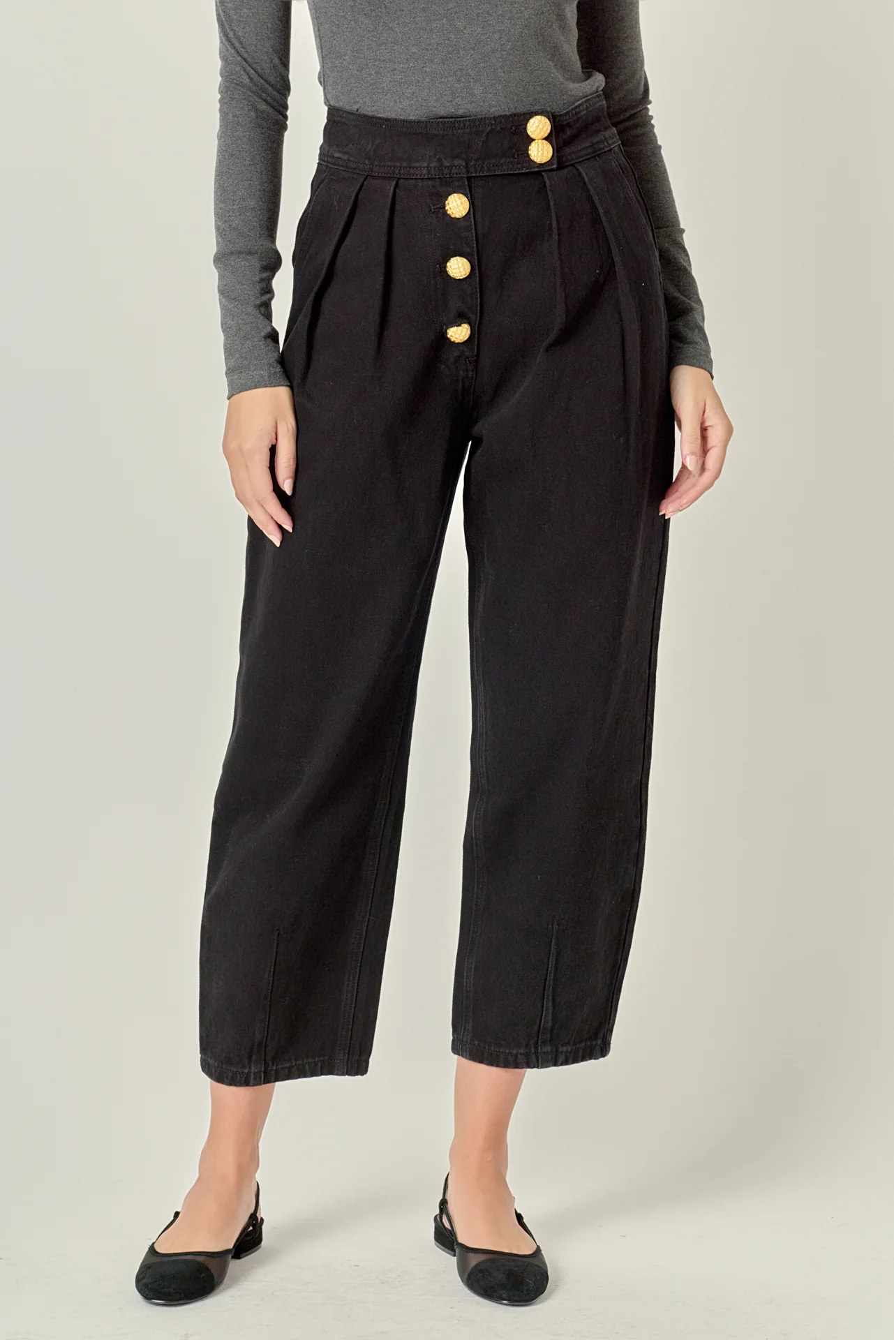 Premium Denim Cropped Trousers - Image 10