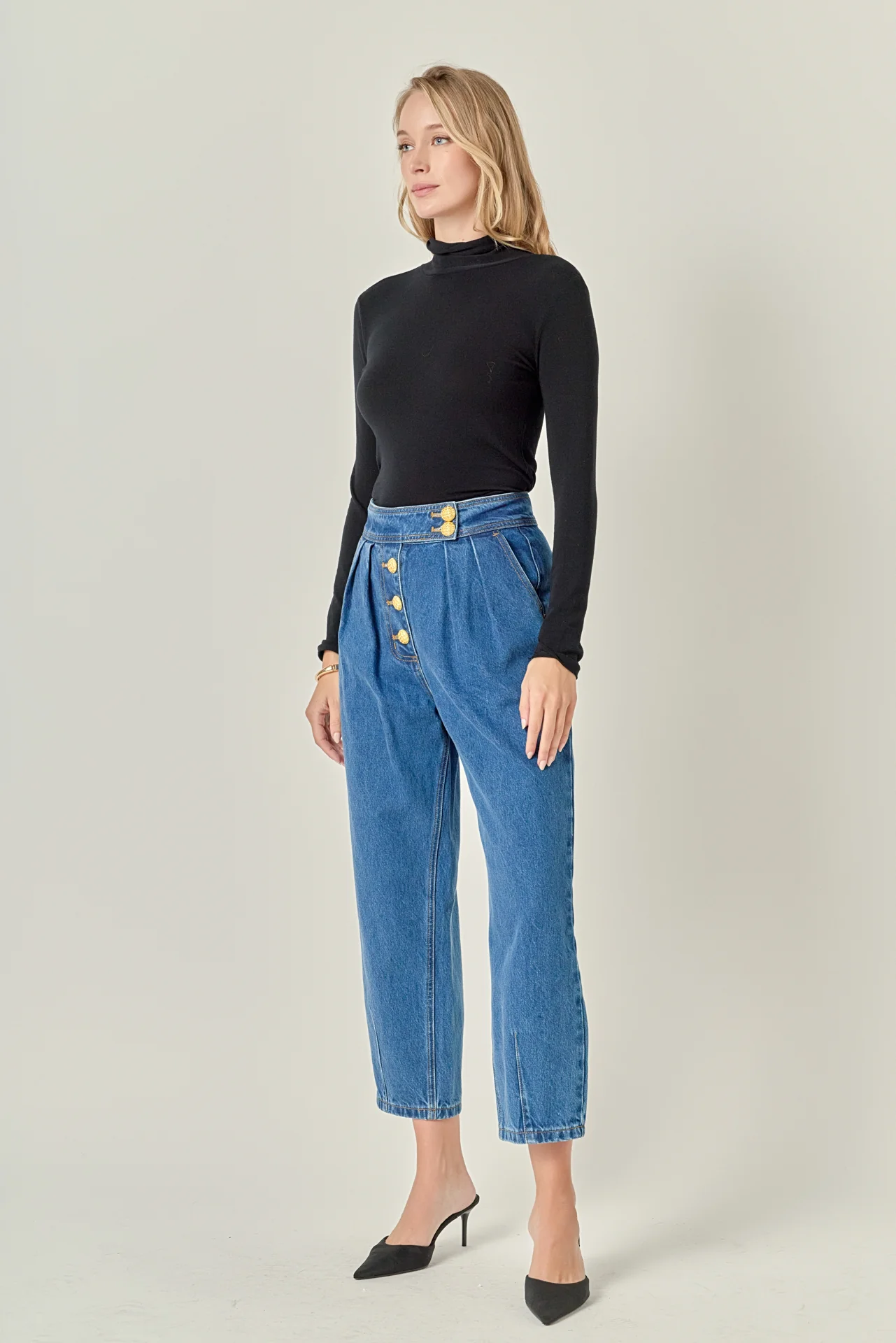 Premium Denim Cropped Trousers - Image 14