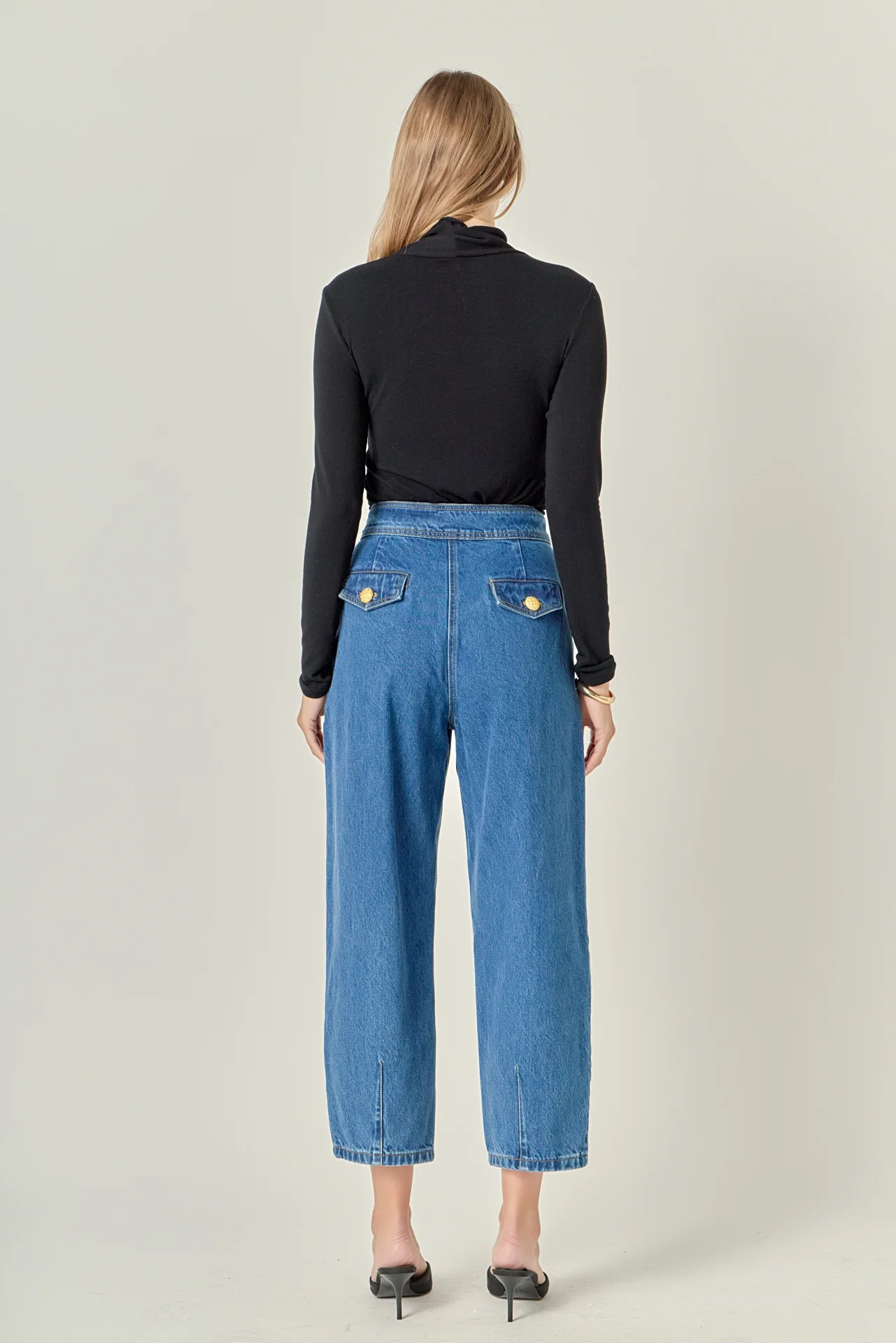 Premium Denim Cropped Trousers - Image 15
