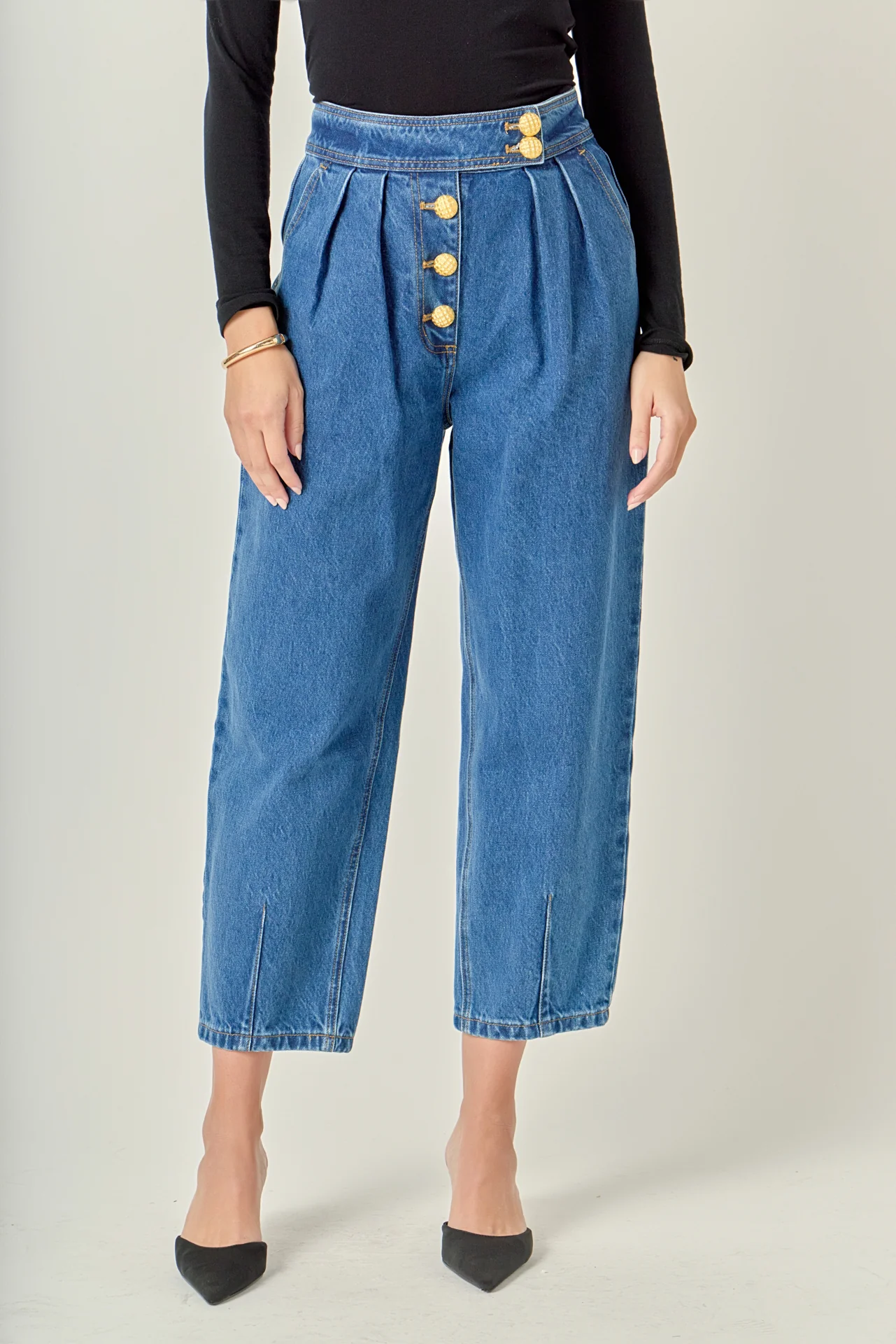 Premium Denim Cropped Trousers - Image 16