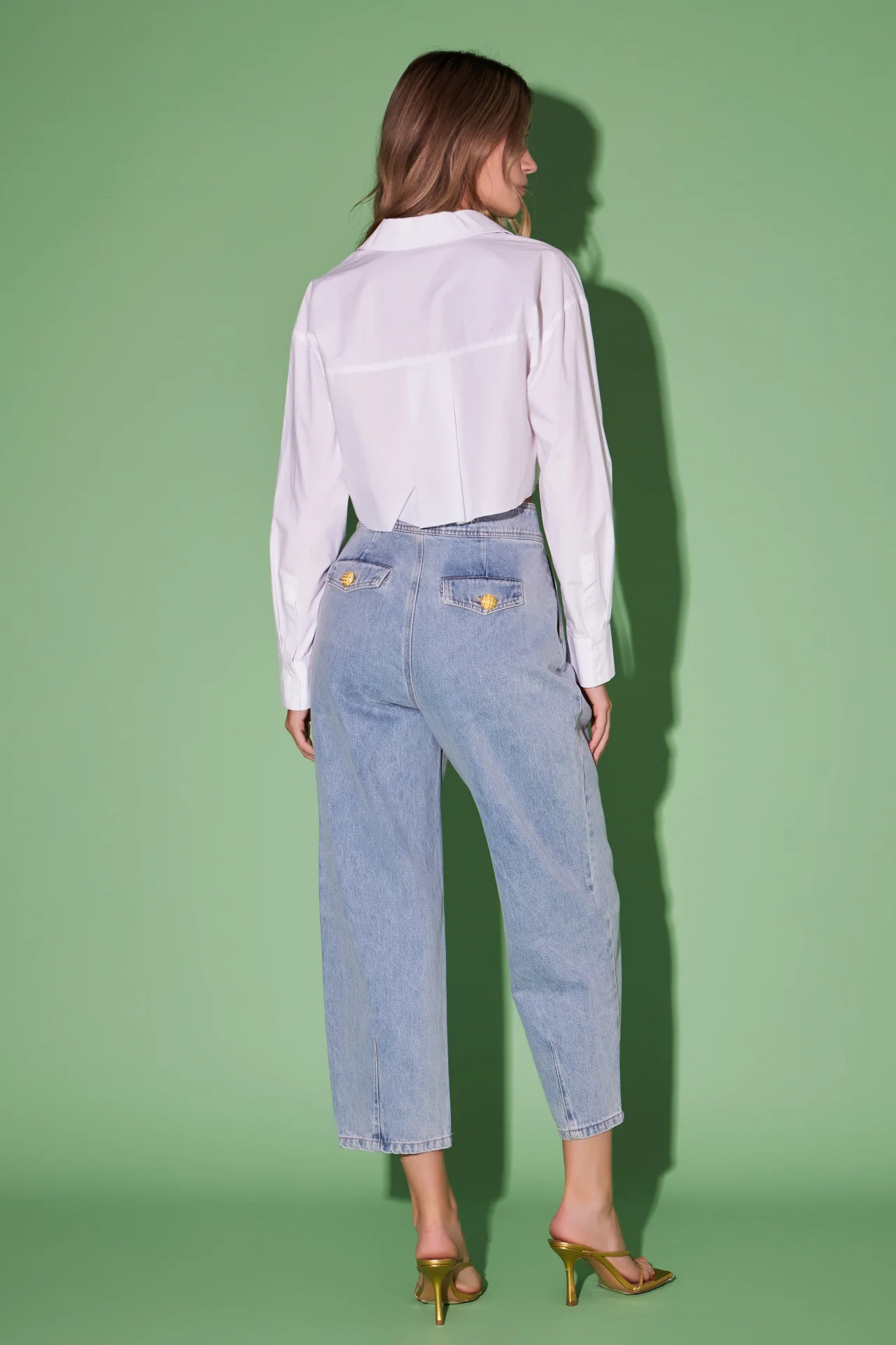 Premium Denim Cropped Trousers - Image 20