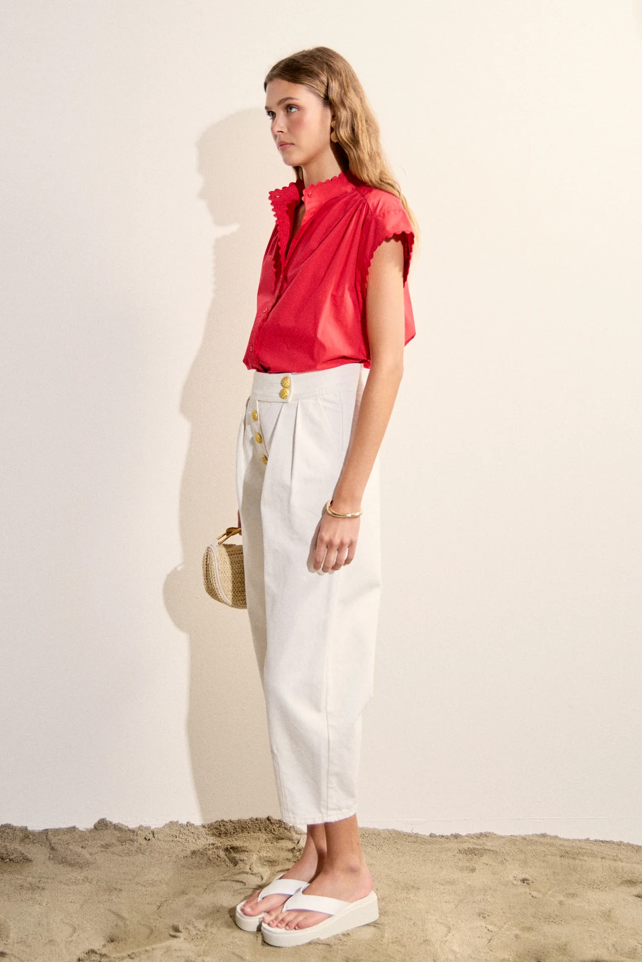 Premium Denim Cropped Trousers - Image 3