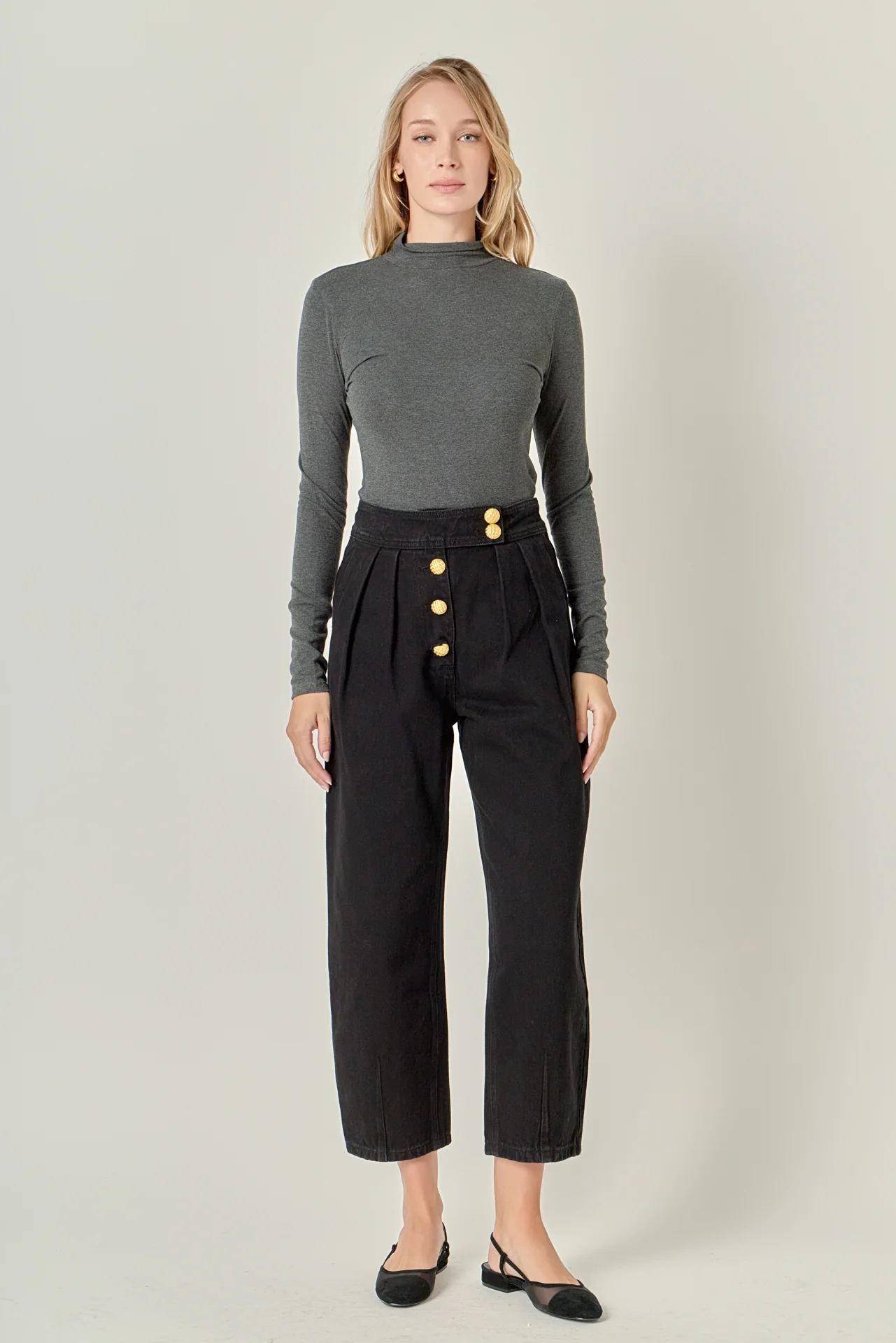Premium Denim Cropped Trousers - Image 7