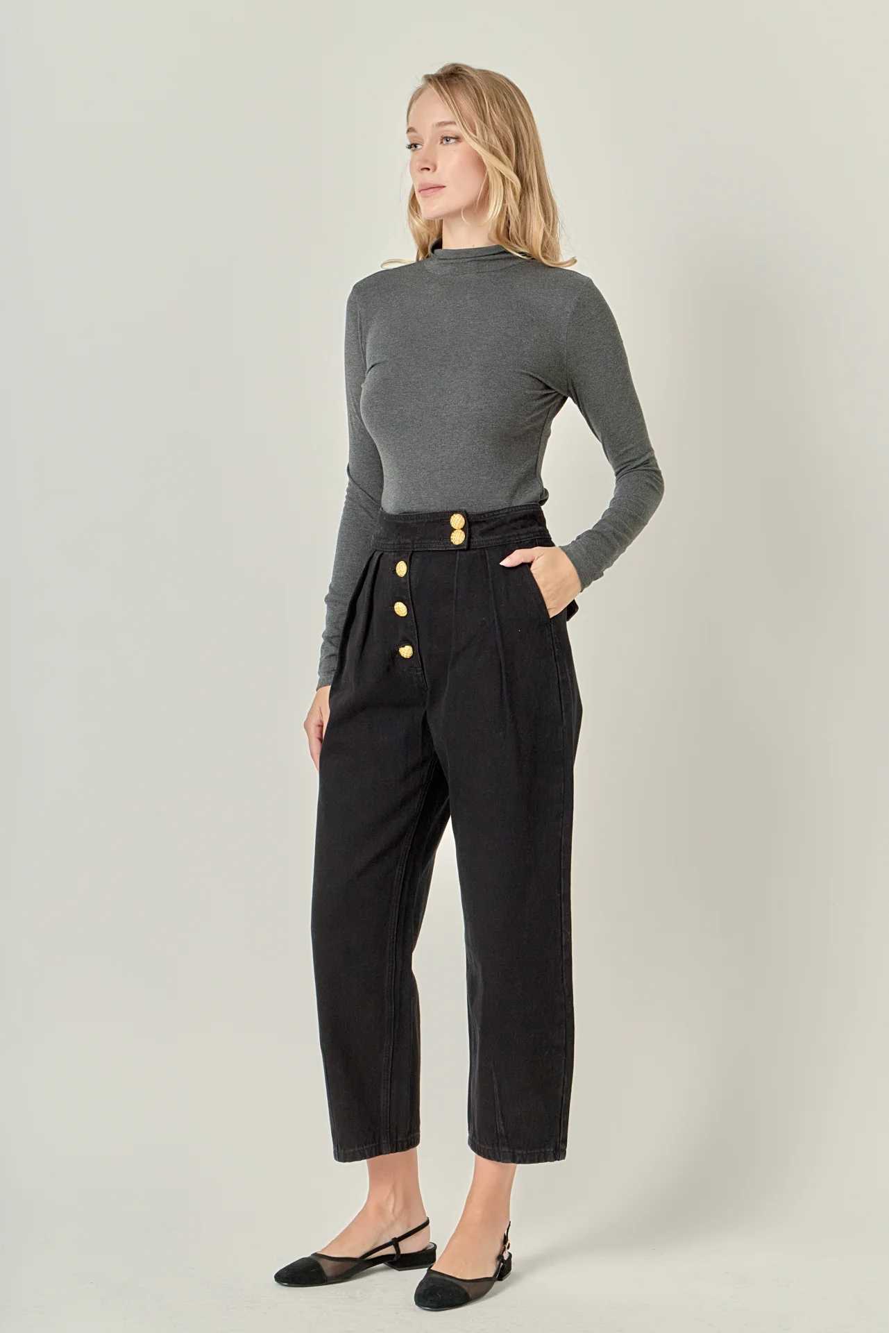 Premium Denim Cropped Trousers - Image 8