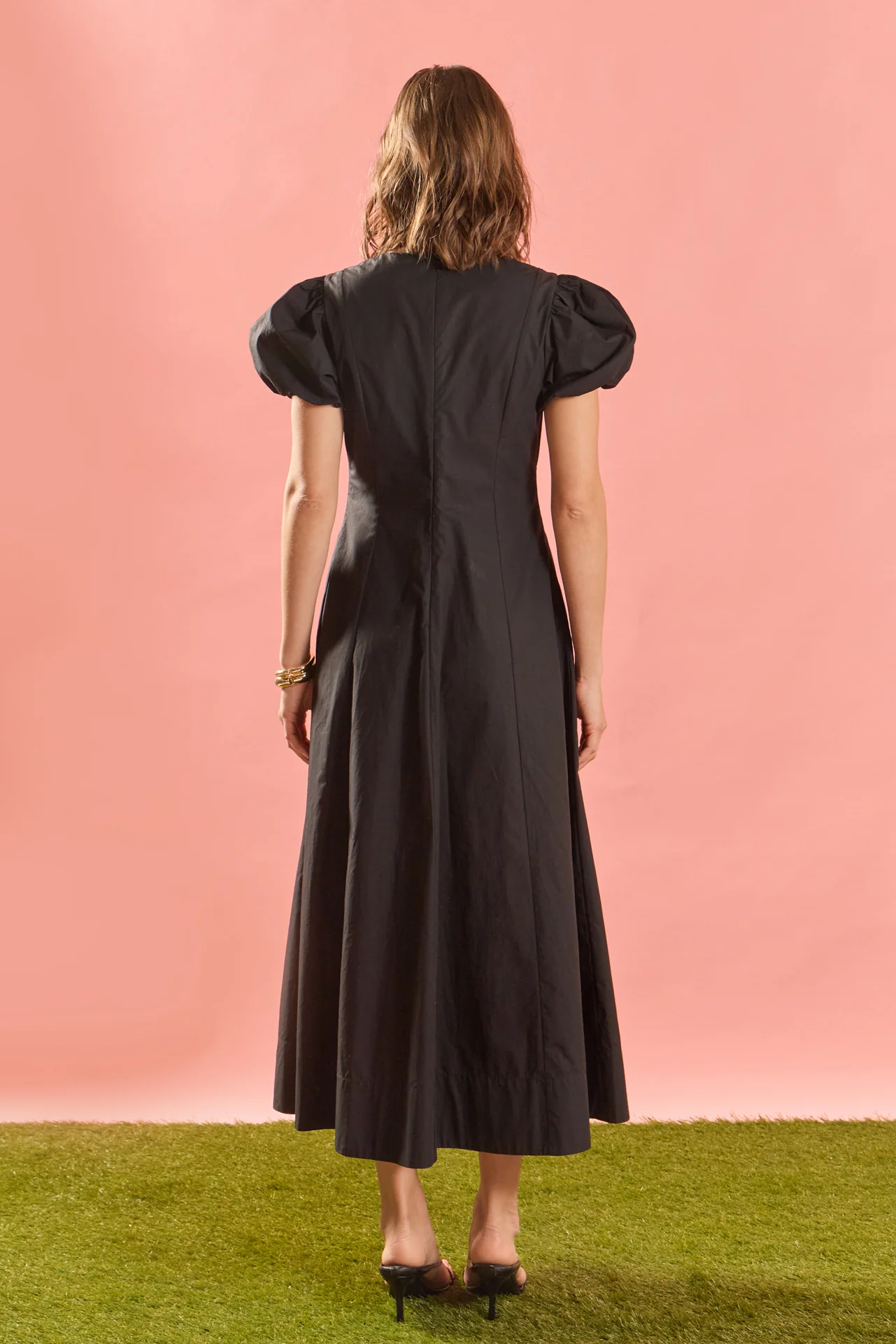 Deep V Neck Midi Dress - Image 5
