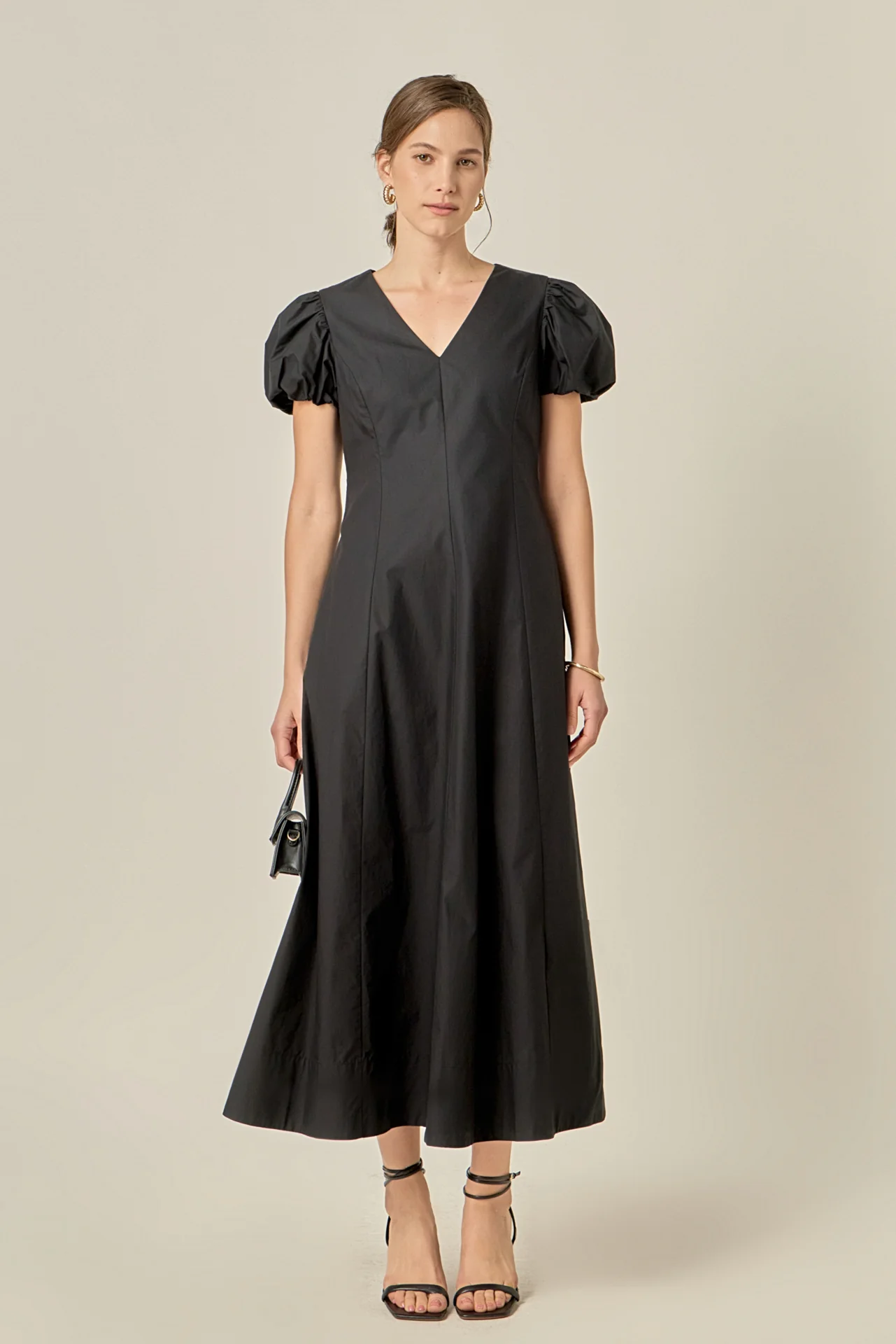 Deep V Neck Midi Dress - Image 8