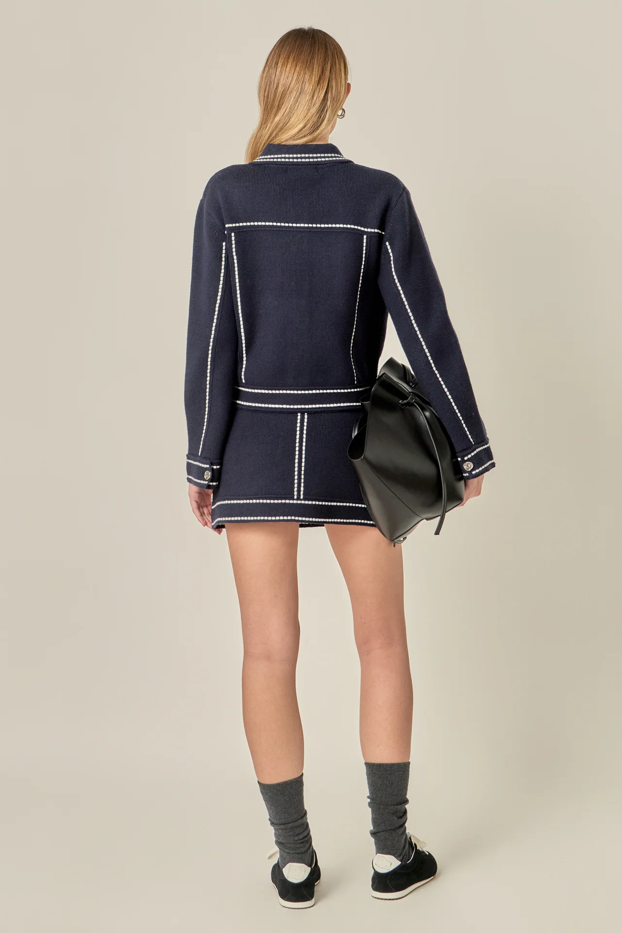 Denim-Look Knit Cardigan - Image 13