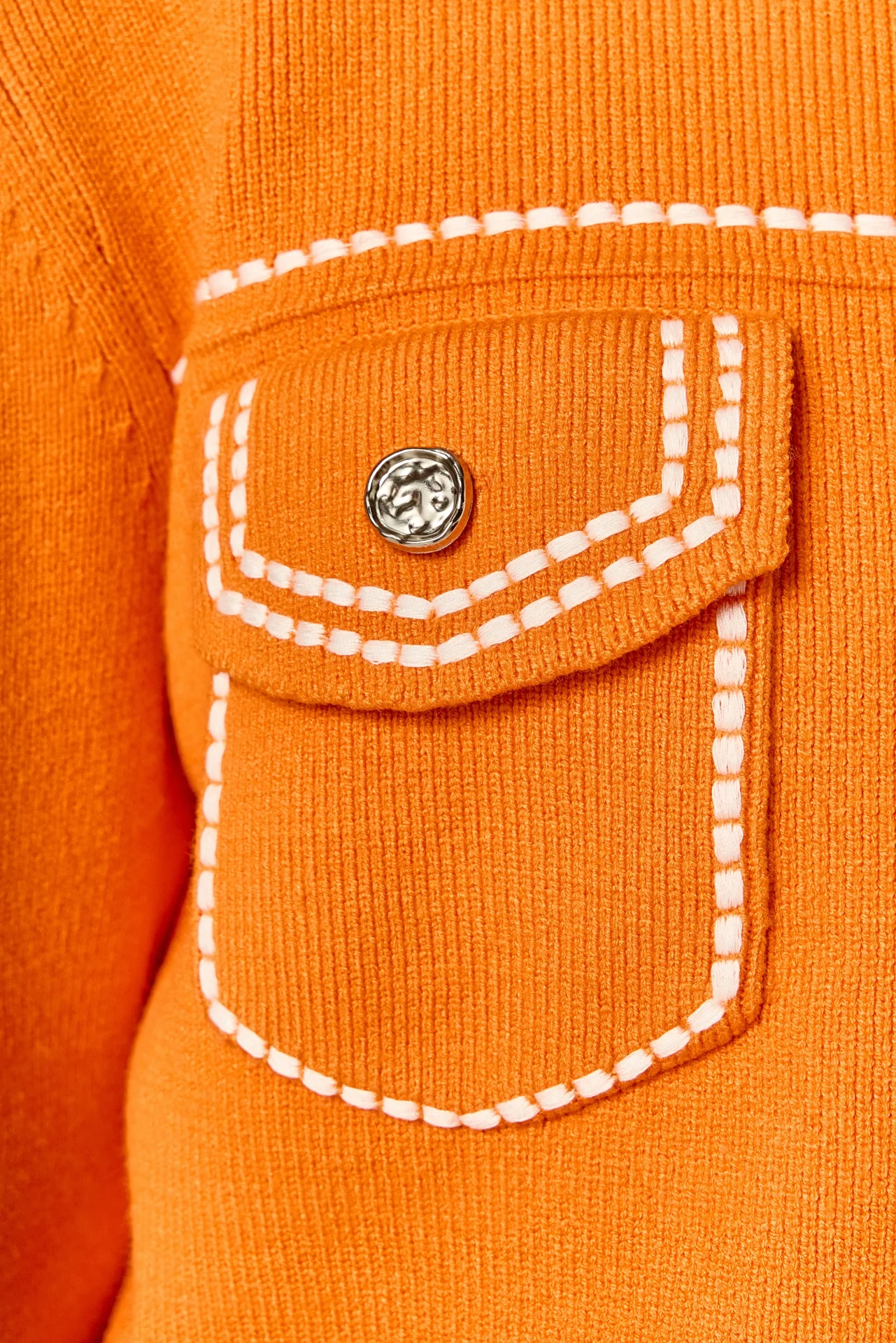 Denim-Look Knit Cardigan - Image 3