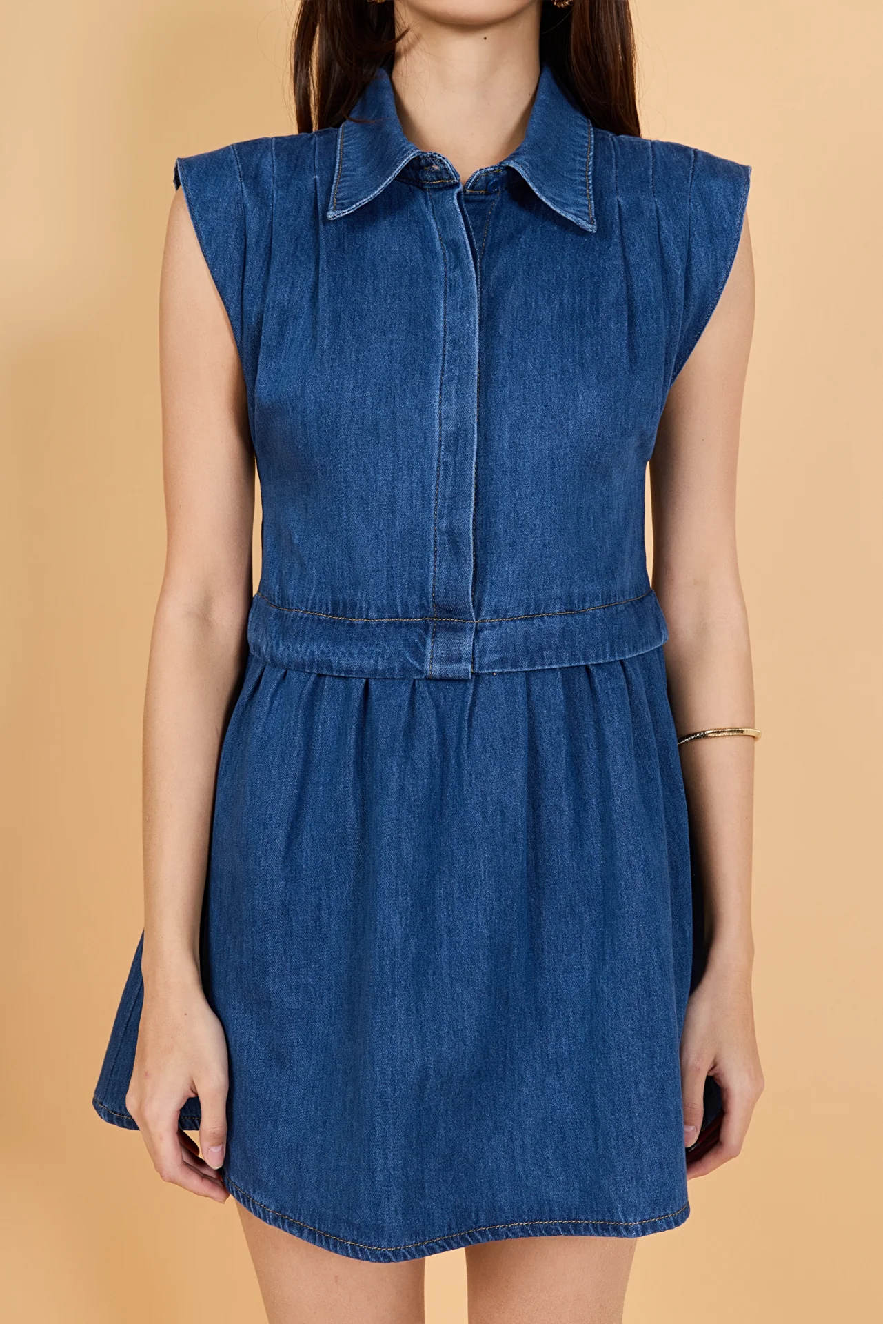 Denim Shirt Mini Dress - Image 2