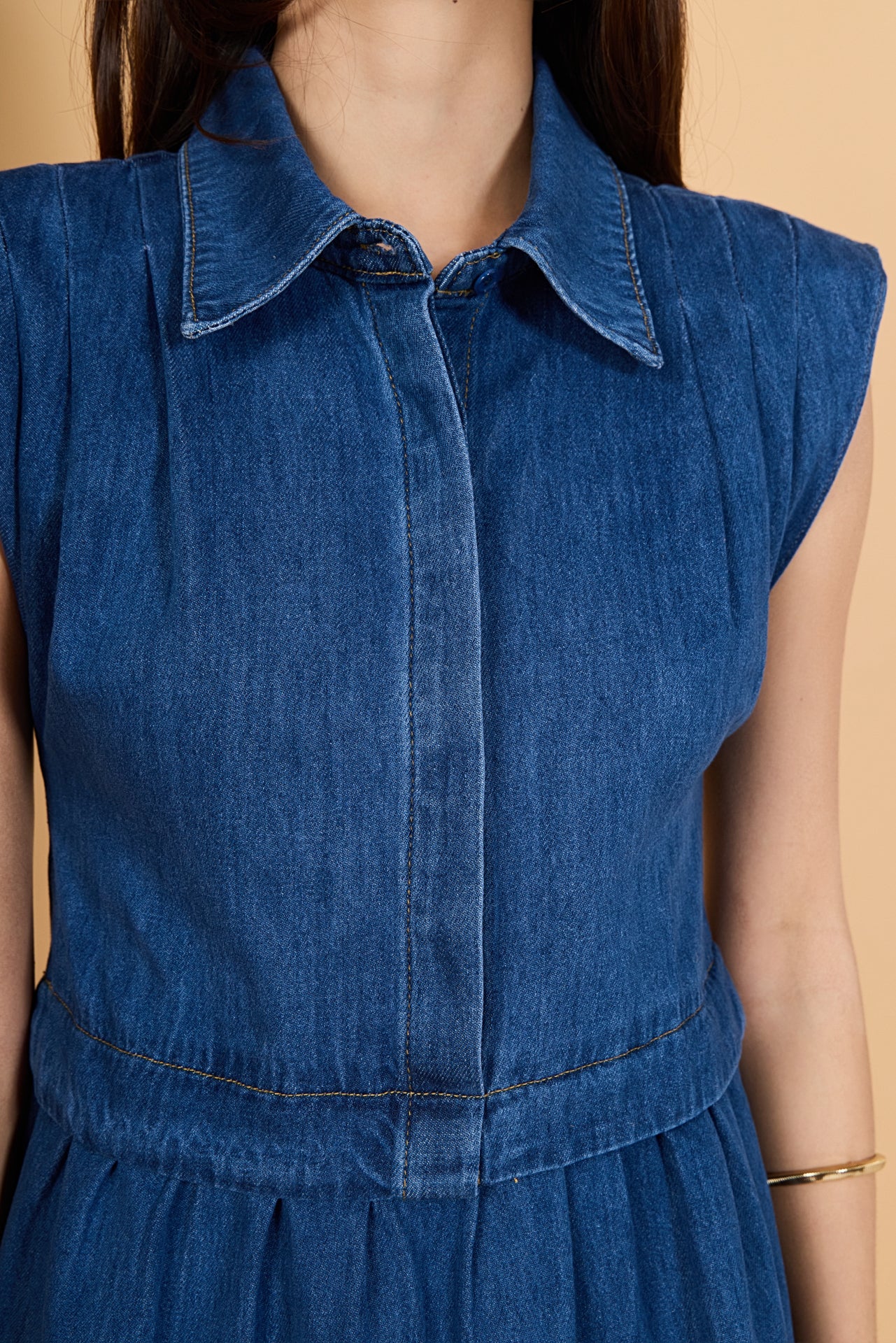 Denim Shirt Mini Dress - Image 3