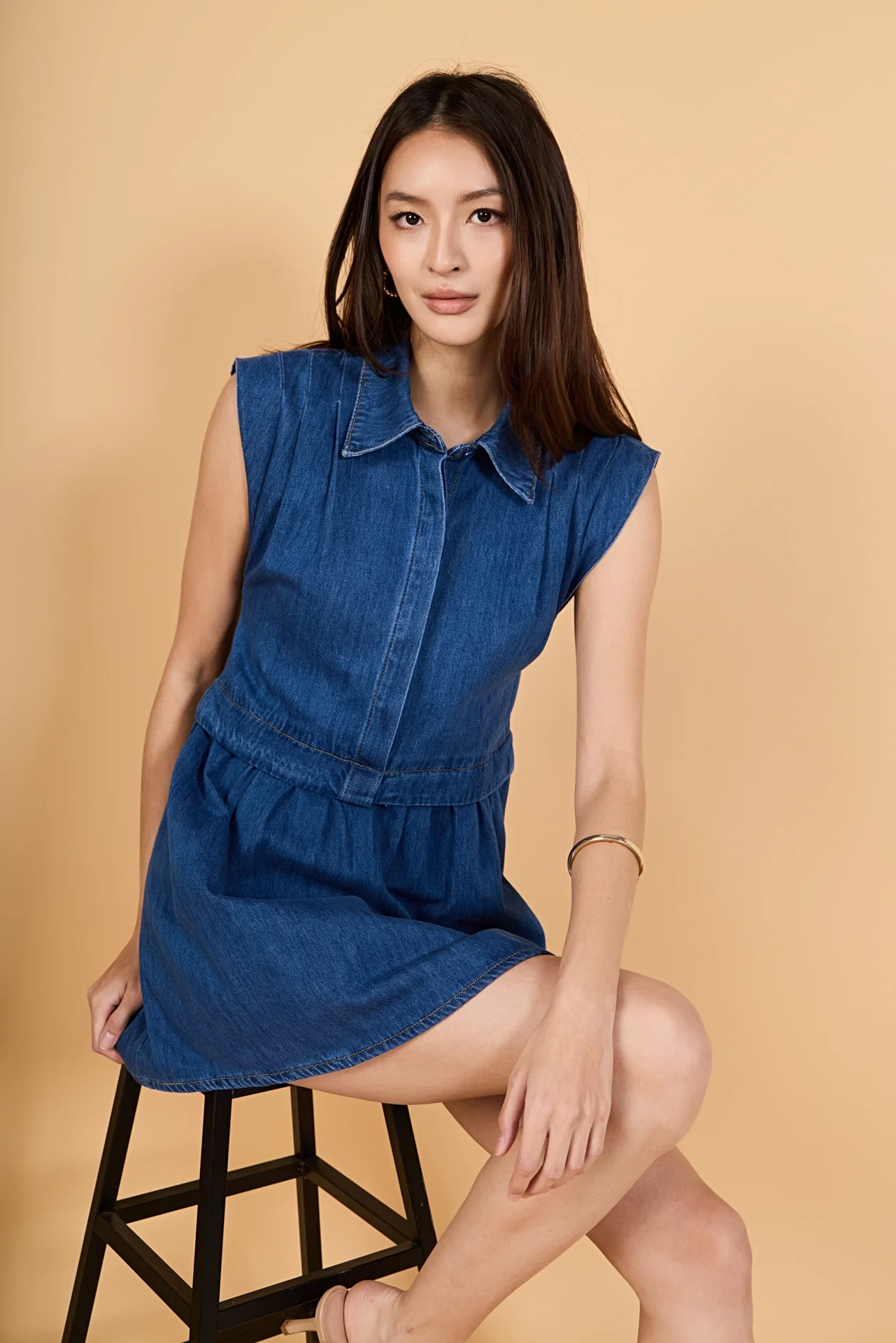 Denim Shirt Mini Dress - Image 6