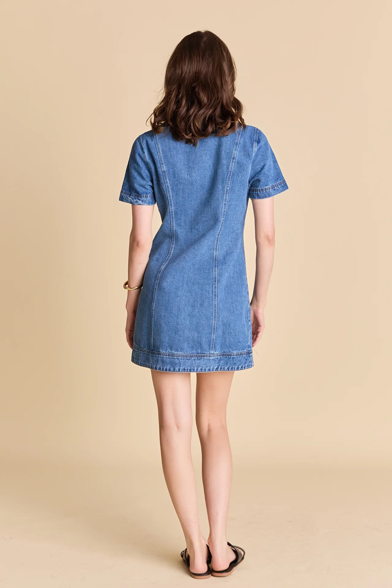 Classic Denim Mini Dress - Image 13