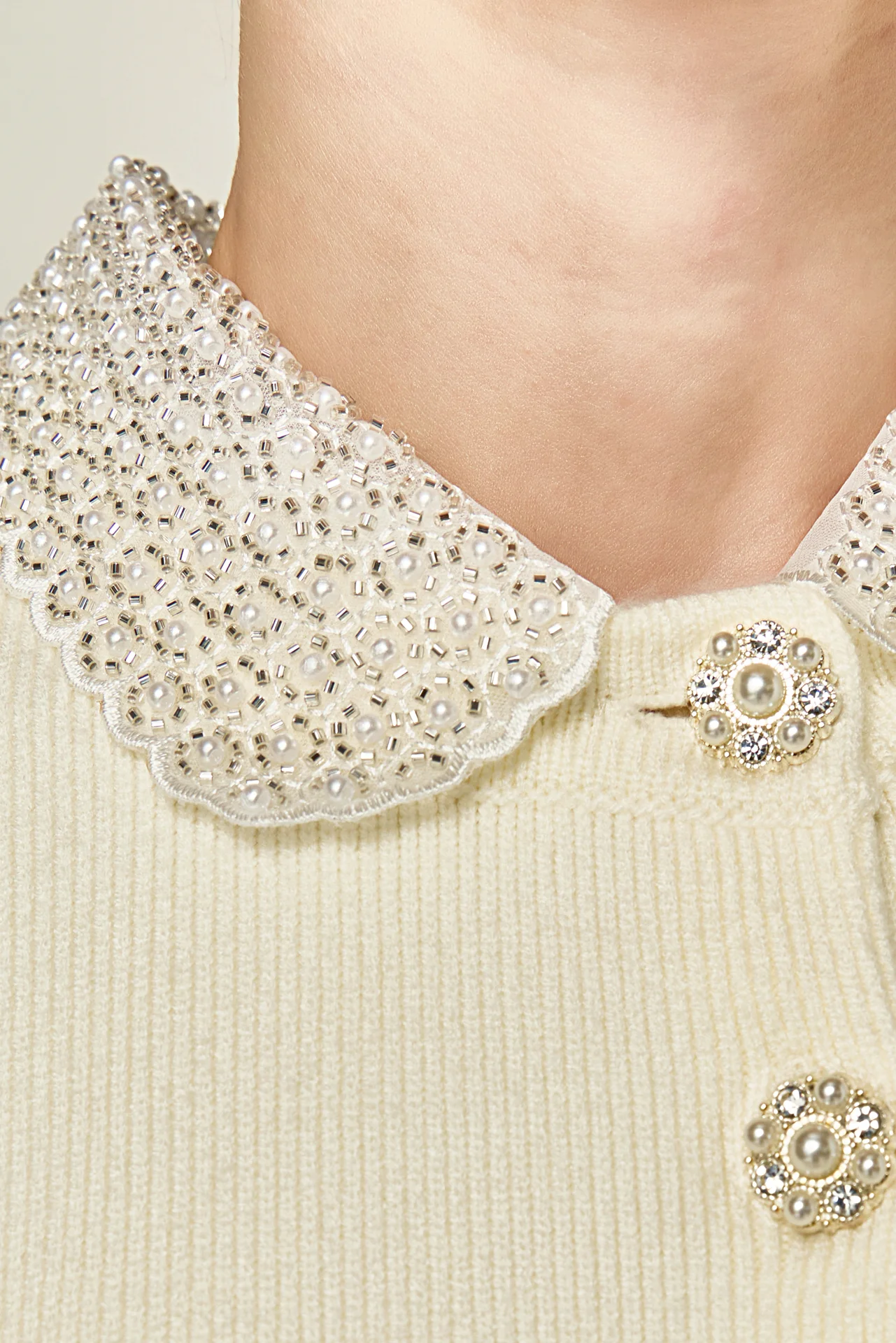Eloise Bead Collar Knit Dress - Image 3
