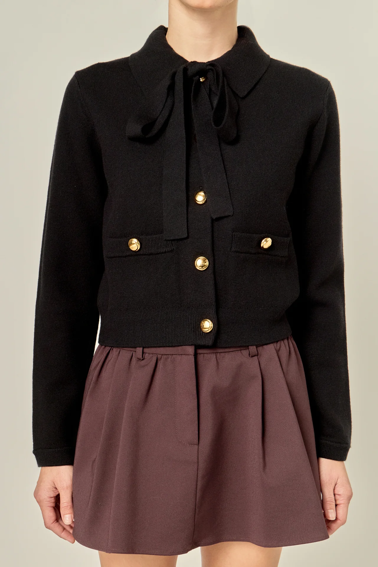 Detachable Bow Cardigan - Image 2