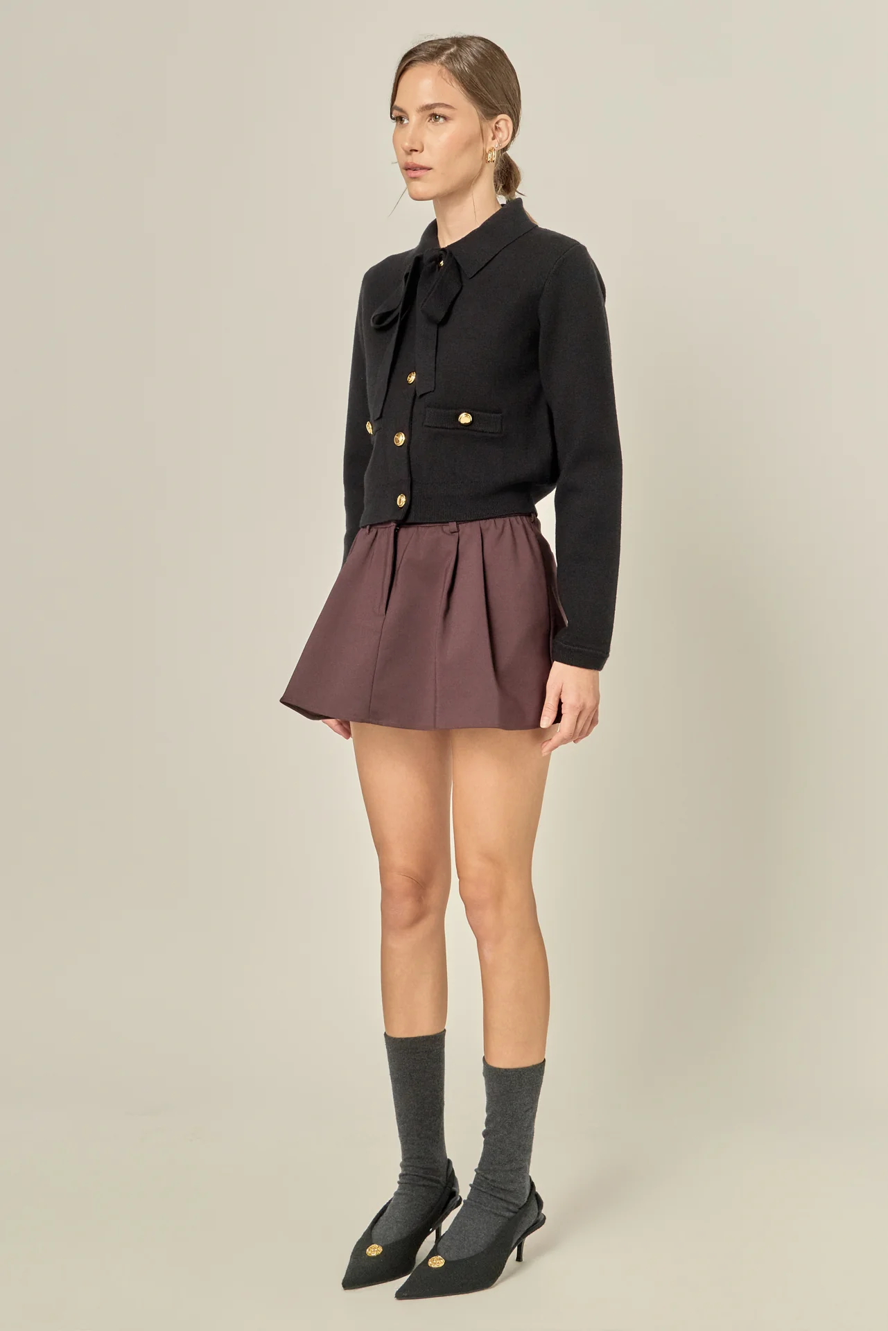 Detachable Bow Cardigan - Image 6