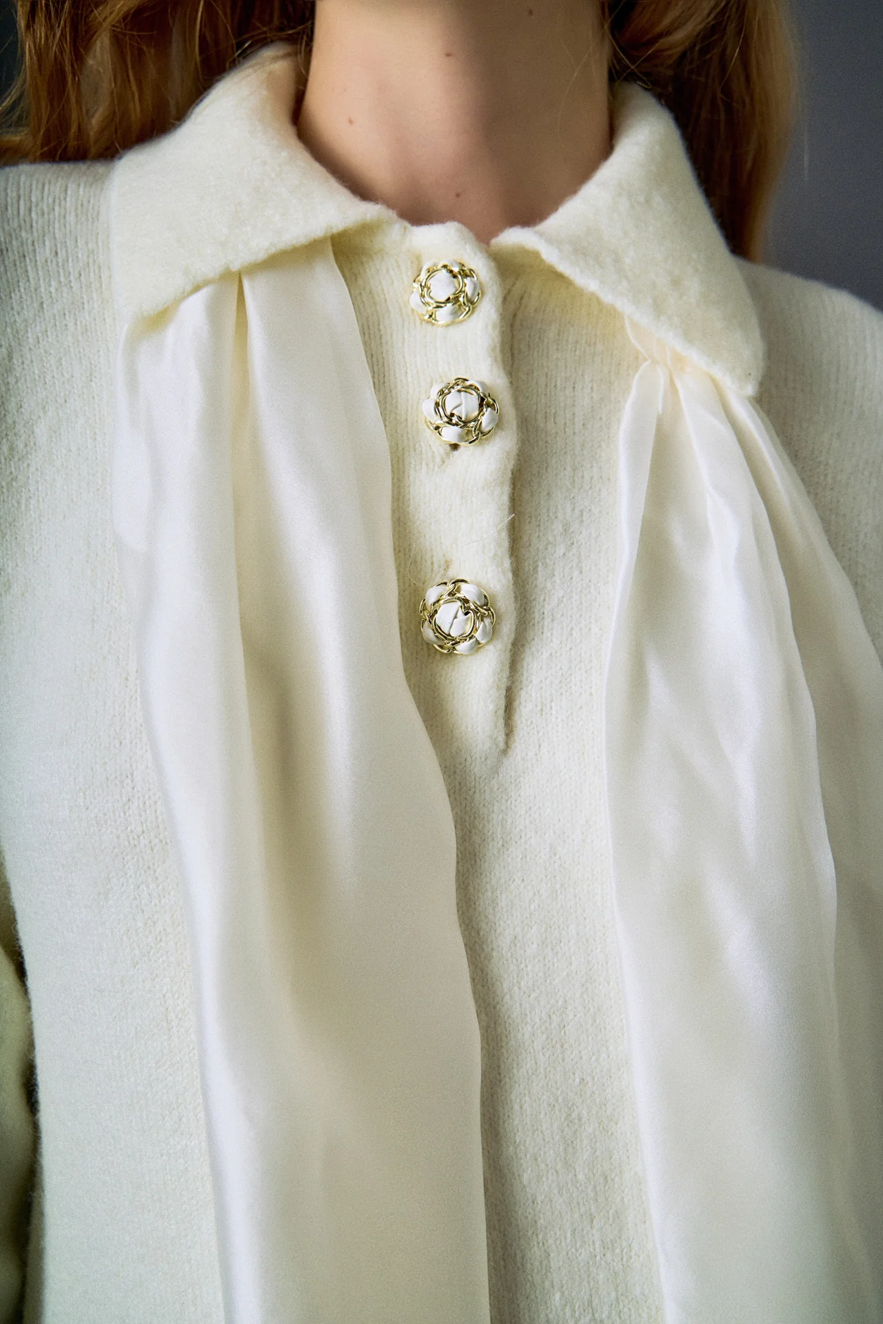 Detachable Bow Knit Dress - Image 3