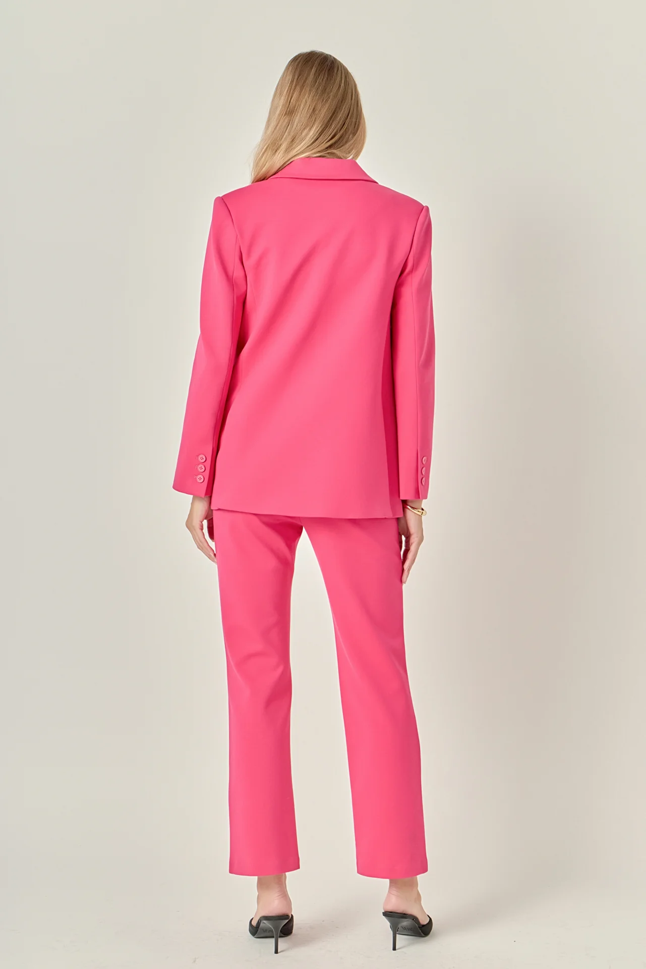 Double-breasted Knit Blazer - Image 4