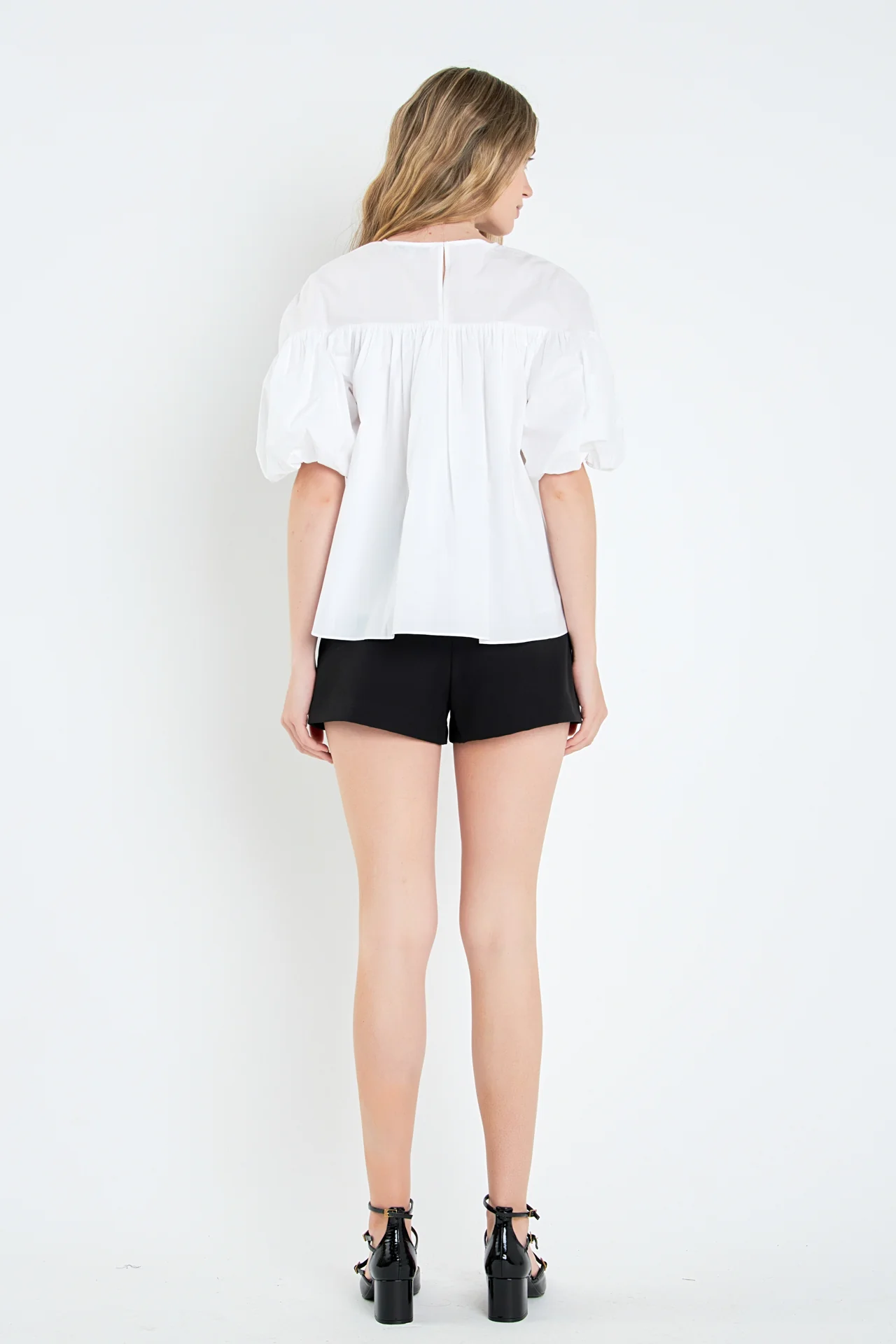 Dropped Shoulder Puff Sleeve Top - Image 4