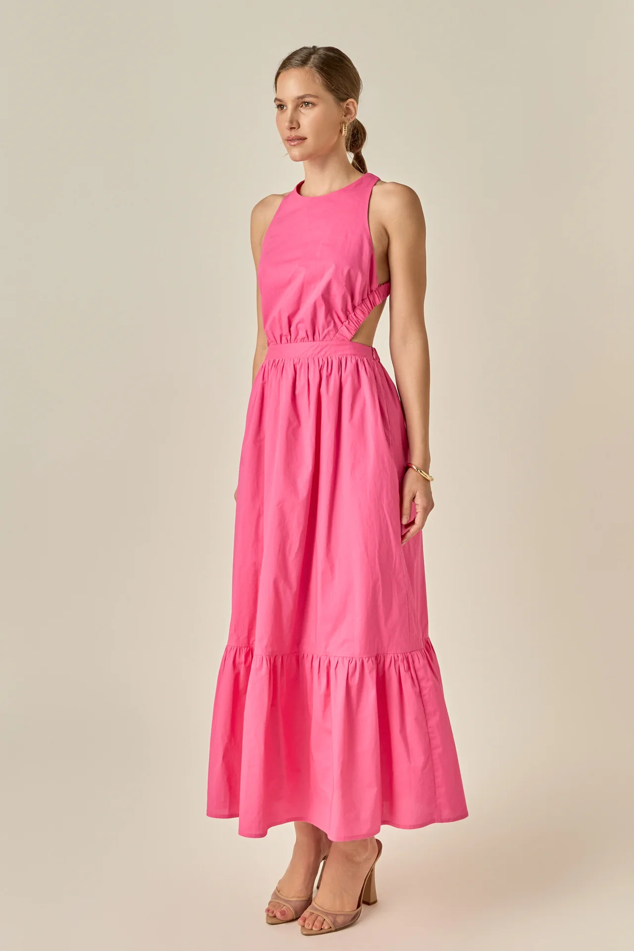 Elastic Detail Sleeveless Dress - Image 11