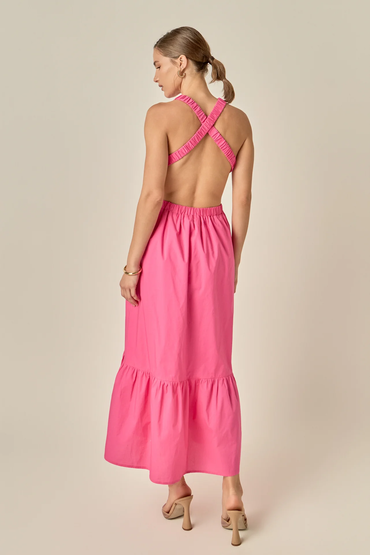Elastic Detail Sleeveless Dress - Image 12