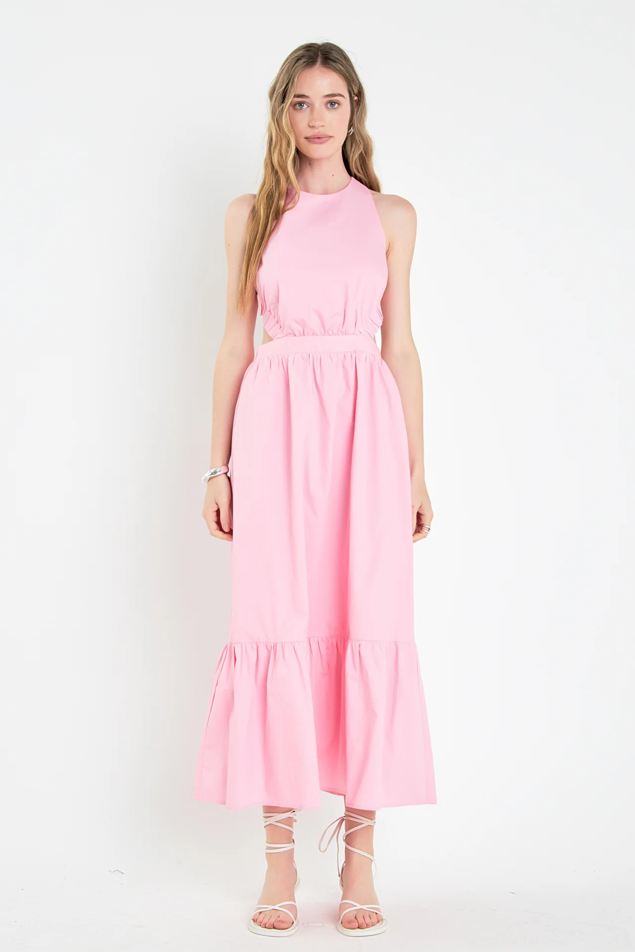 Elastic Detail Sleeveless Dress - Image 16