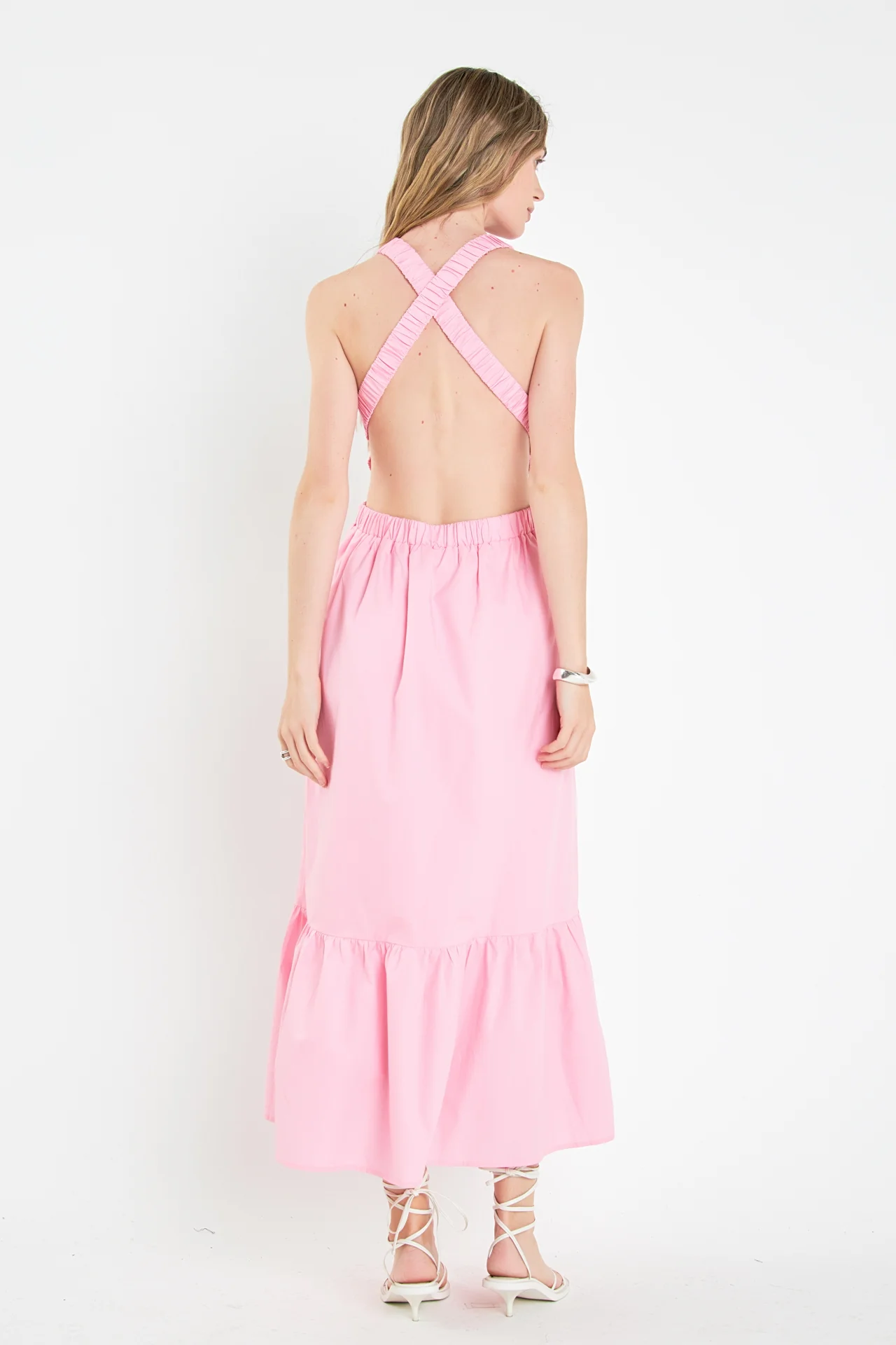 Elastic Detail Sleeveless Dress - Image 19