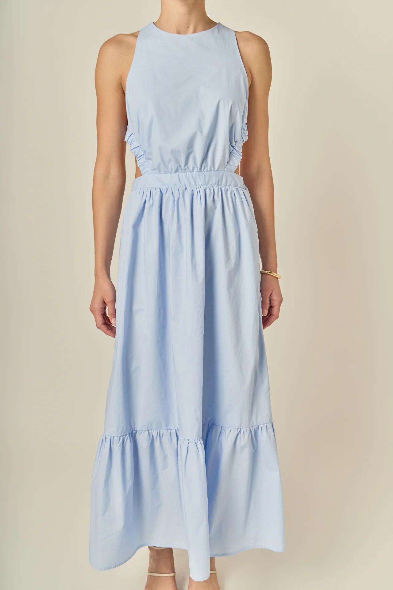 Elastic Detail Sleeveless Dress - Image 2