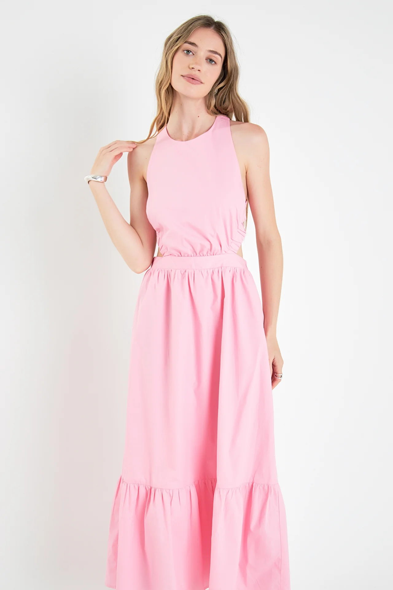 Elastic Detail Sleeveless Dress - Image 20