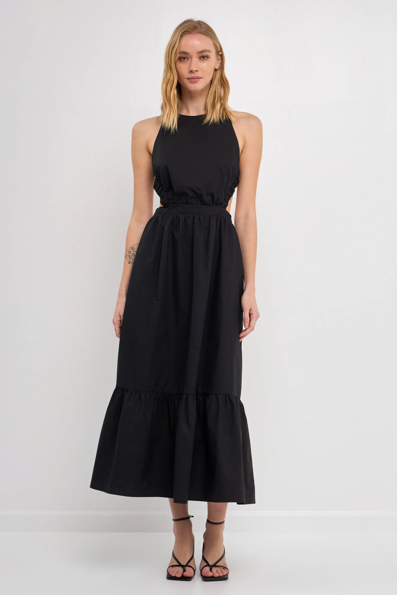 Elastic Detail Sleeveless Dress - Image 21