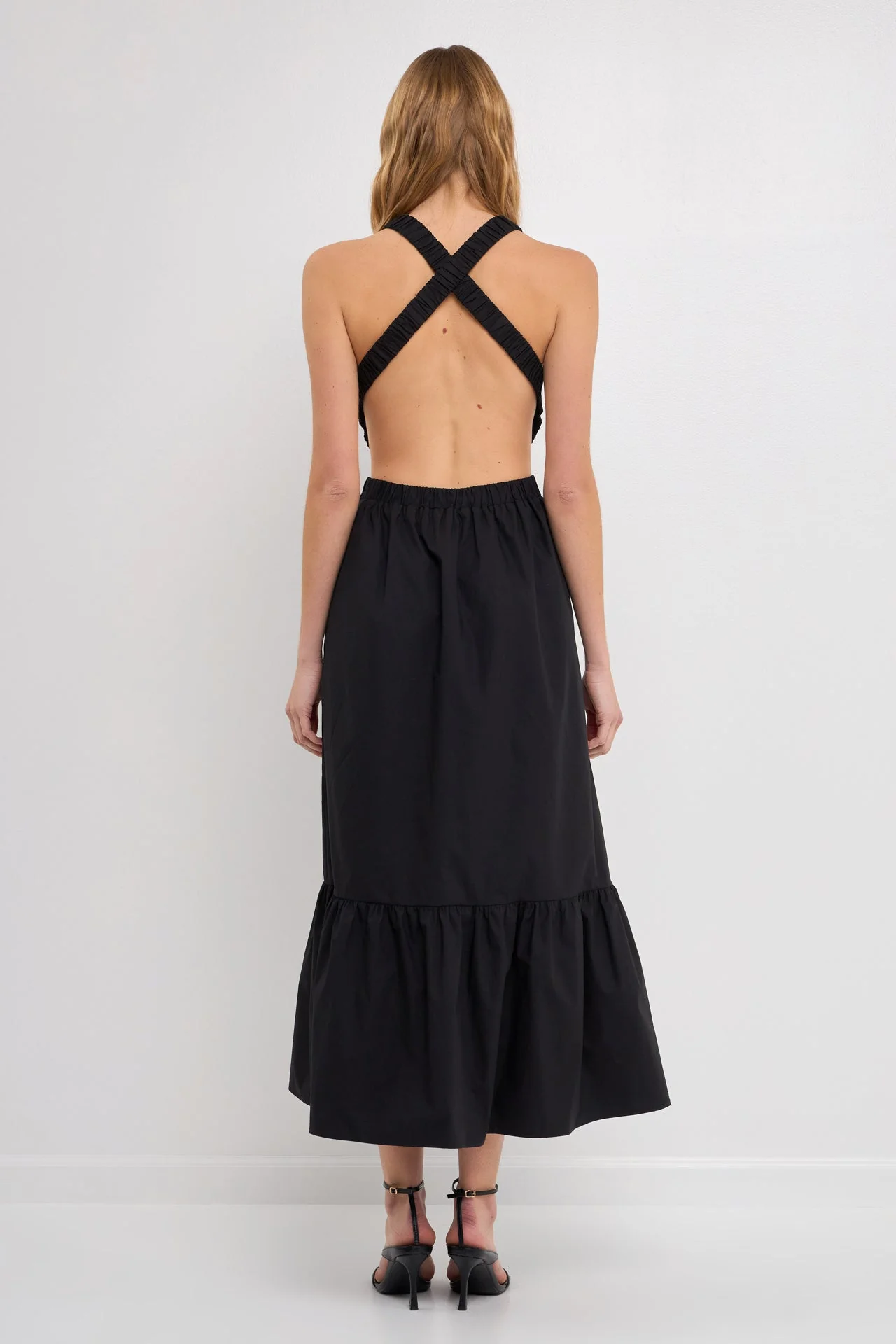 Elastic Detail Sleeveless Dress - Image 24