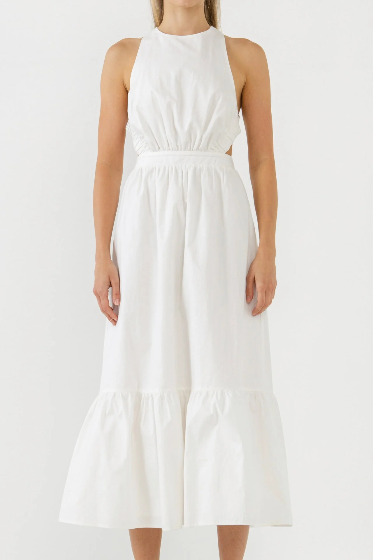 Elastic Detail Sleeveless Dress - Image 27
