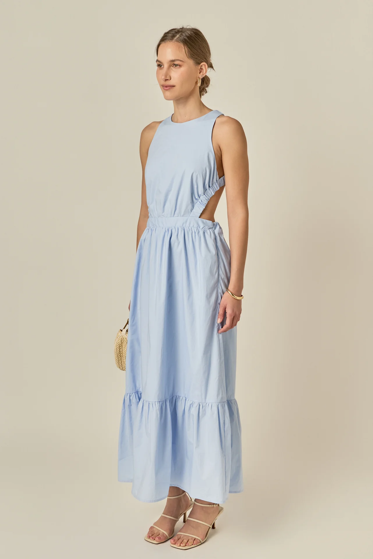 Elastic Detail Sleeveless Dress - Image 3