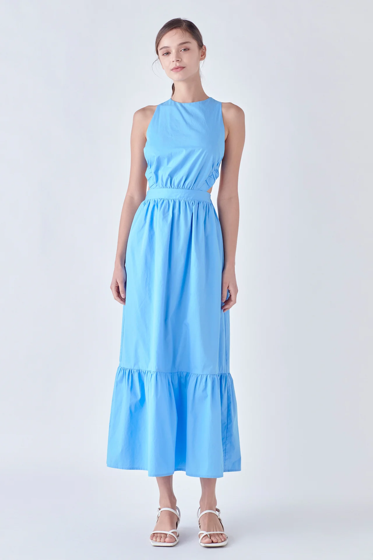Elastic Detail Sleeveless Dress - Image 31