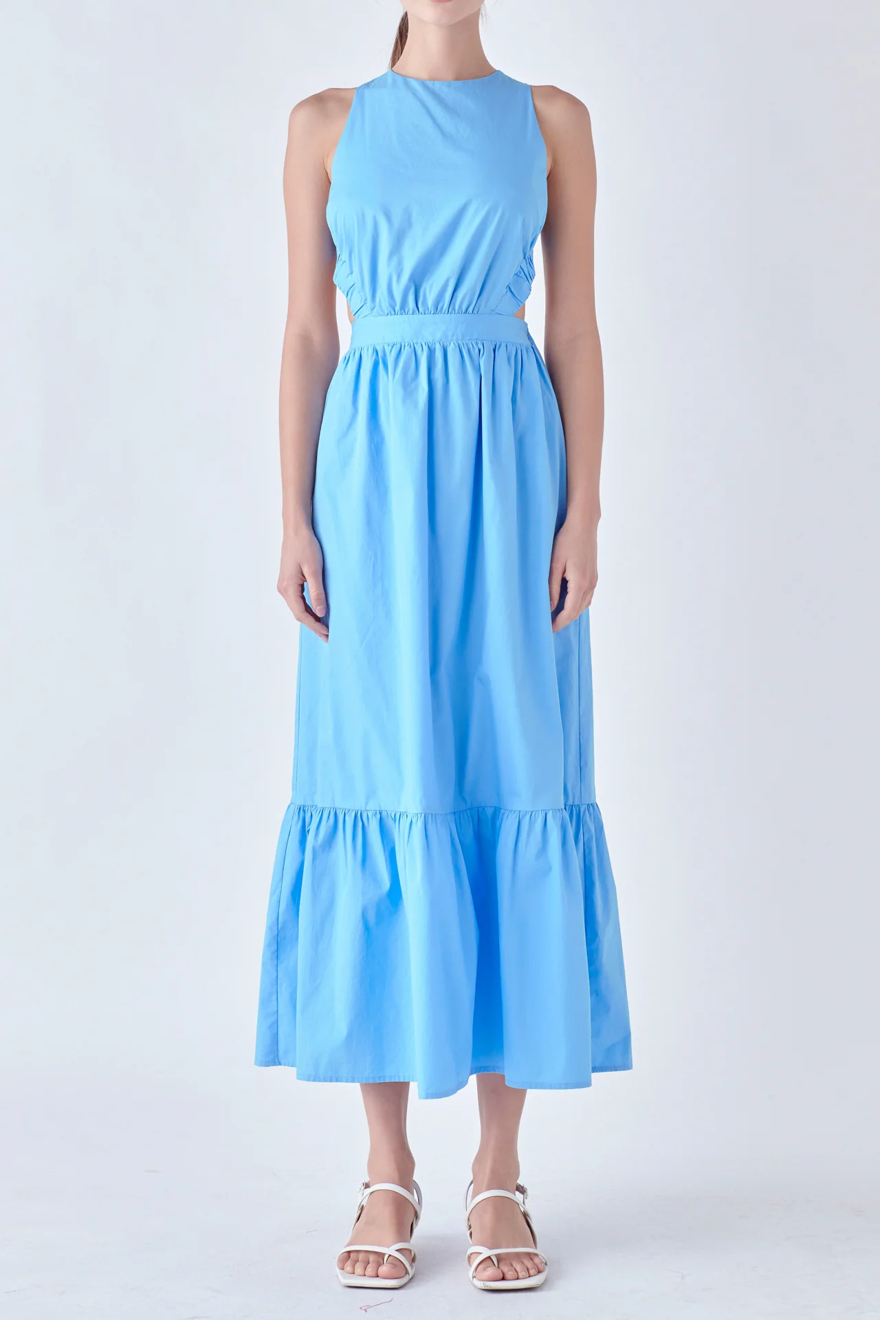 Elastic Detail Sleeveless Dress - Image 32