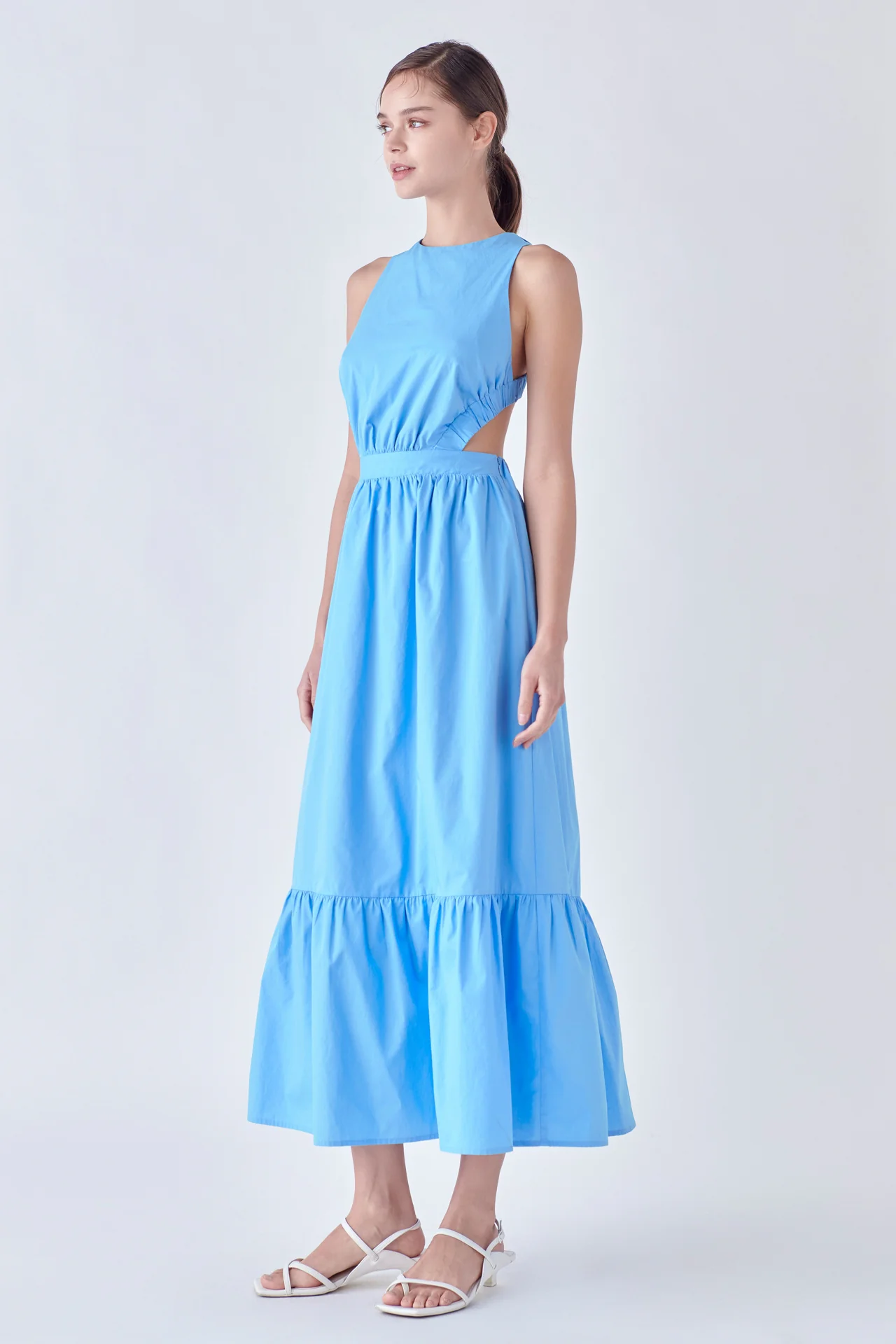 Elastic Detail Sleeveless Dress - Image 33