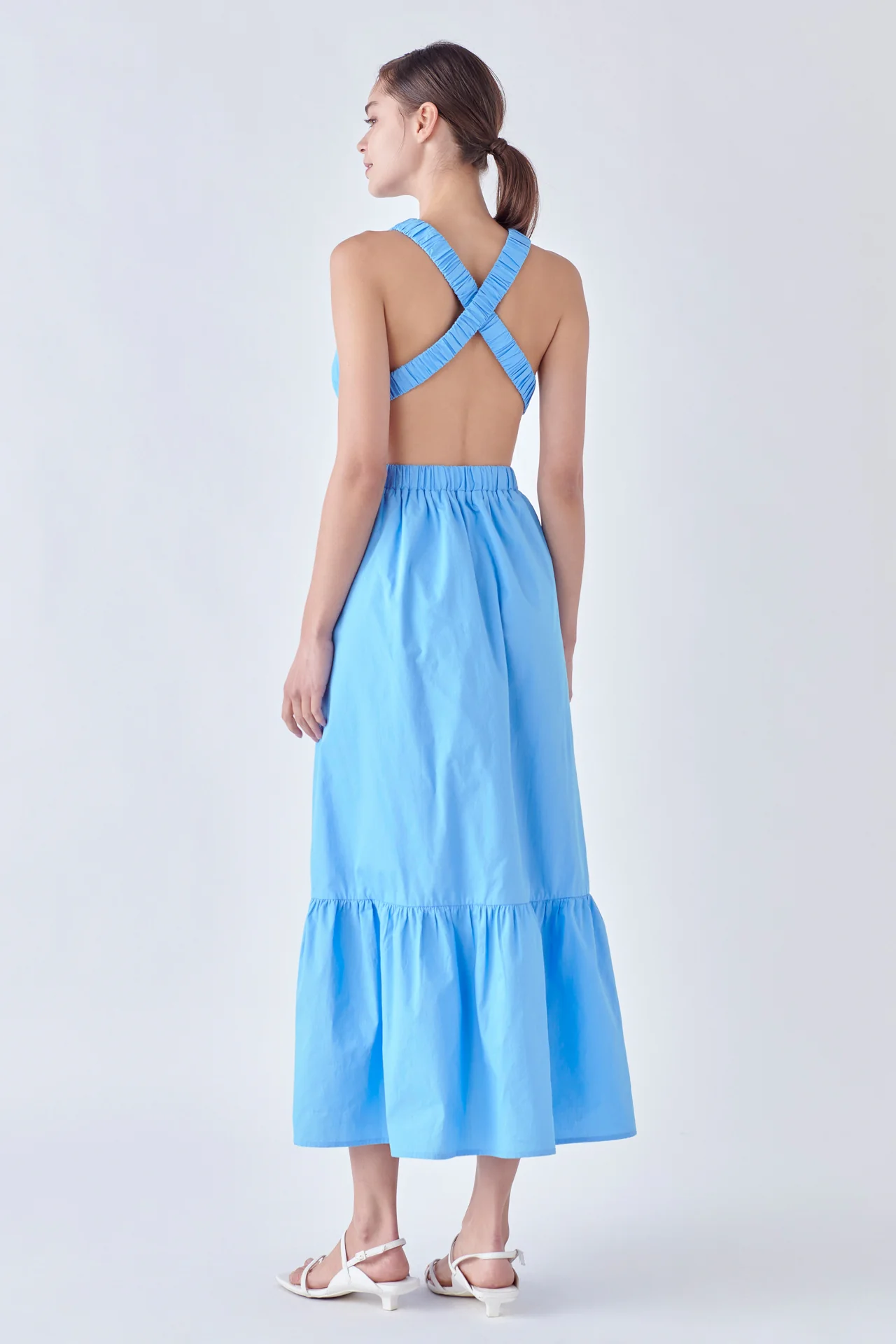 Elastic Detail Sleeveless Dress - Image 34