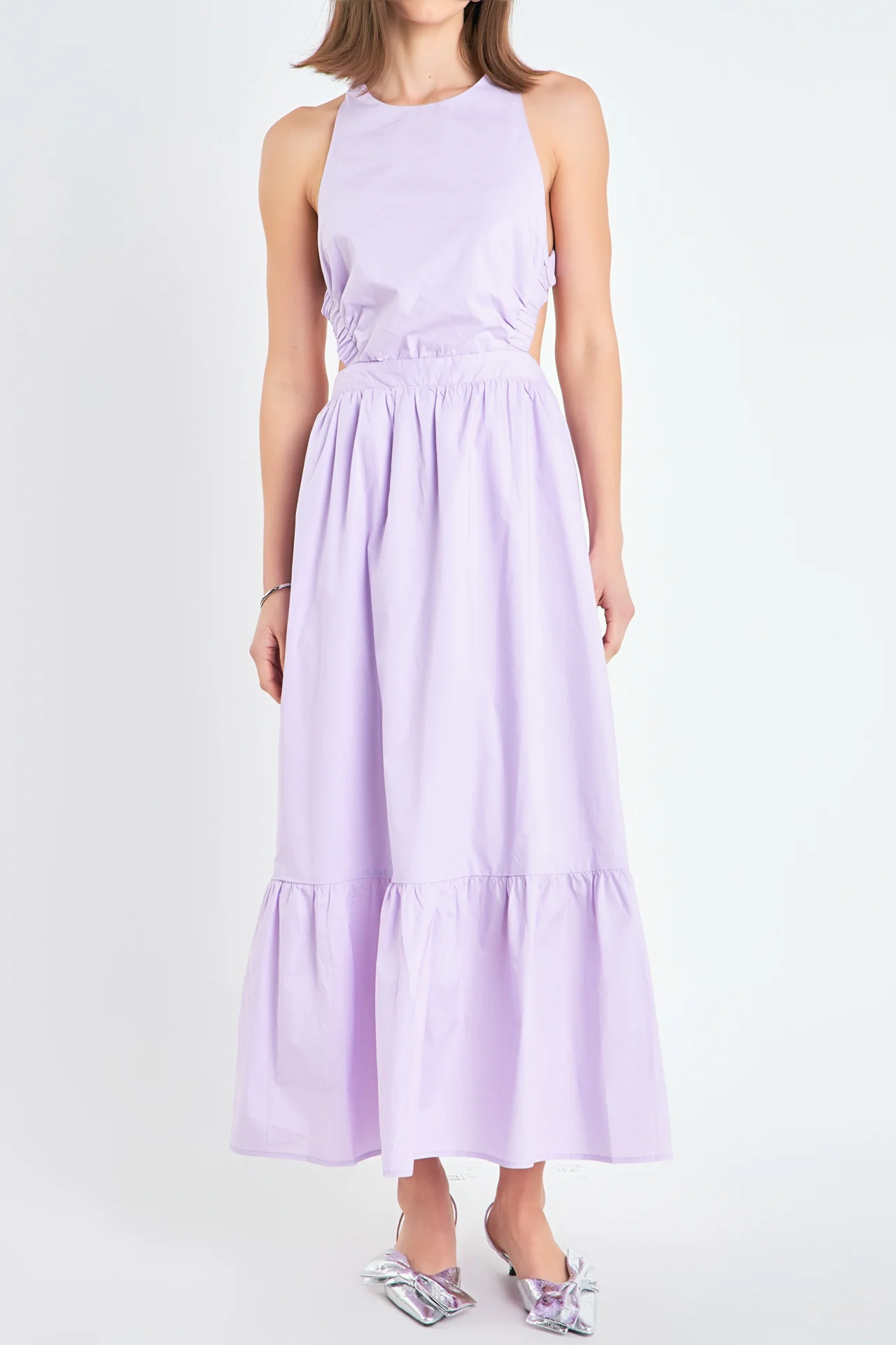 Elastic Detail Sleeveless Dress - Image 37