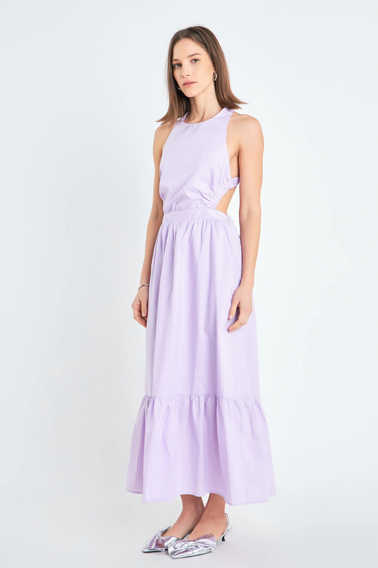 Elastic Detail Sleeveless Dress - Image 38