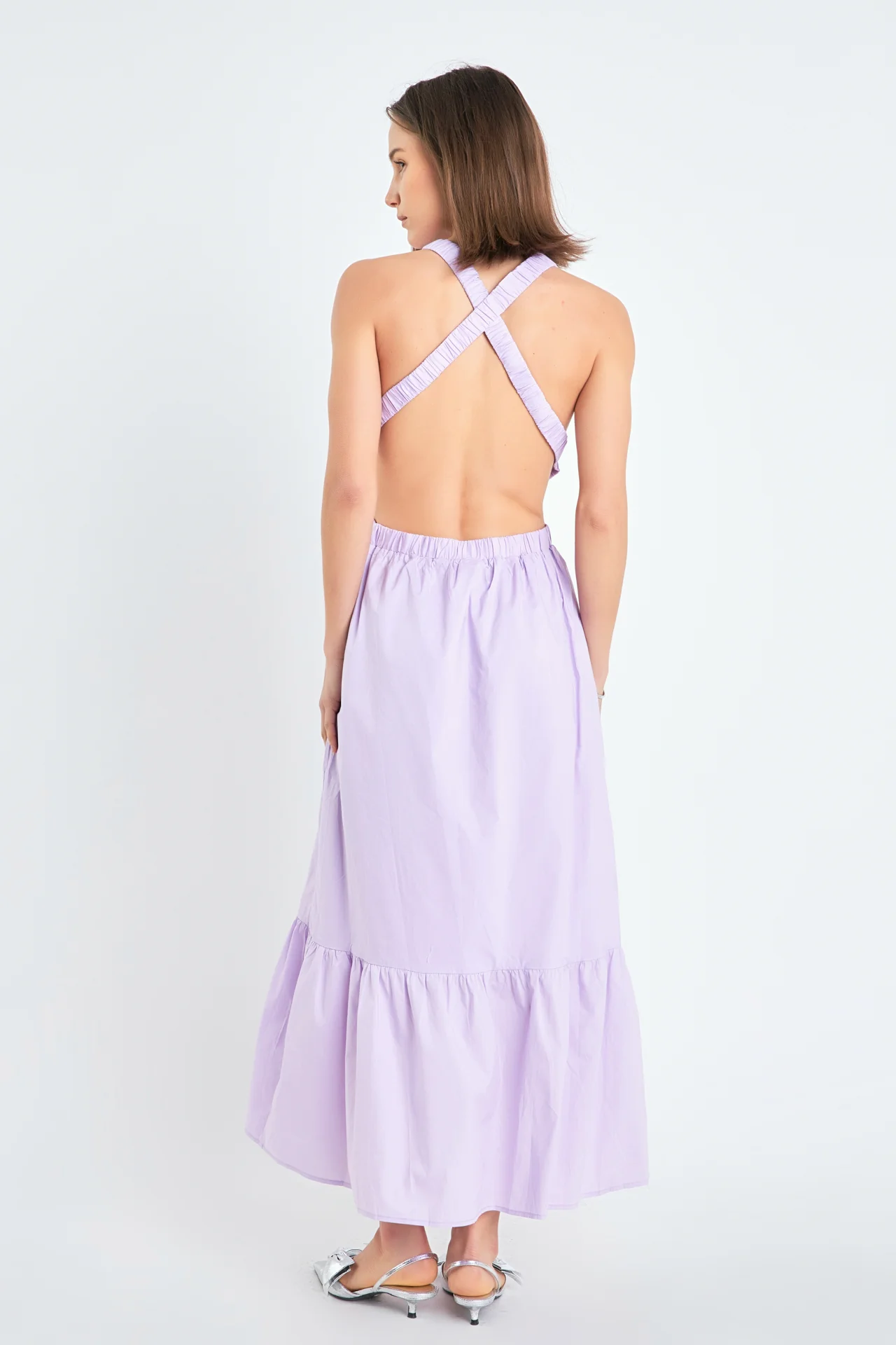 Elastic Detail Sleeveless Dress - Image 39