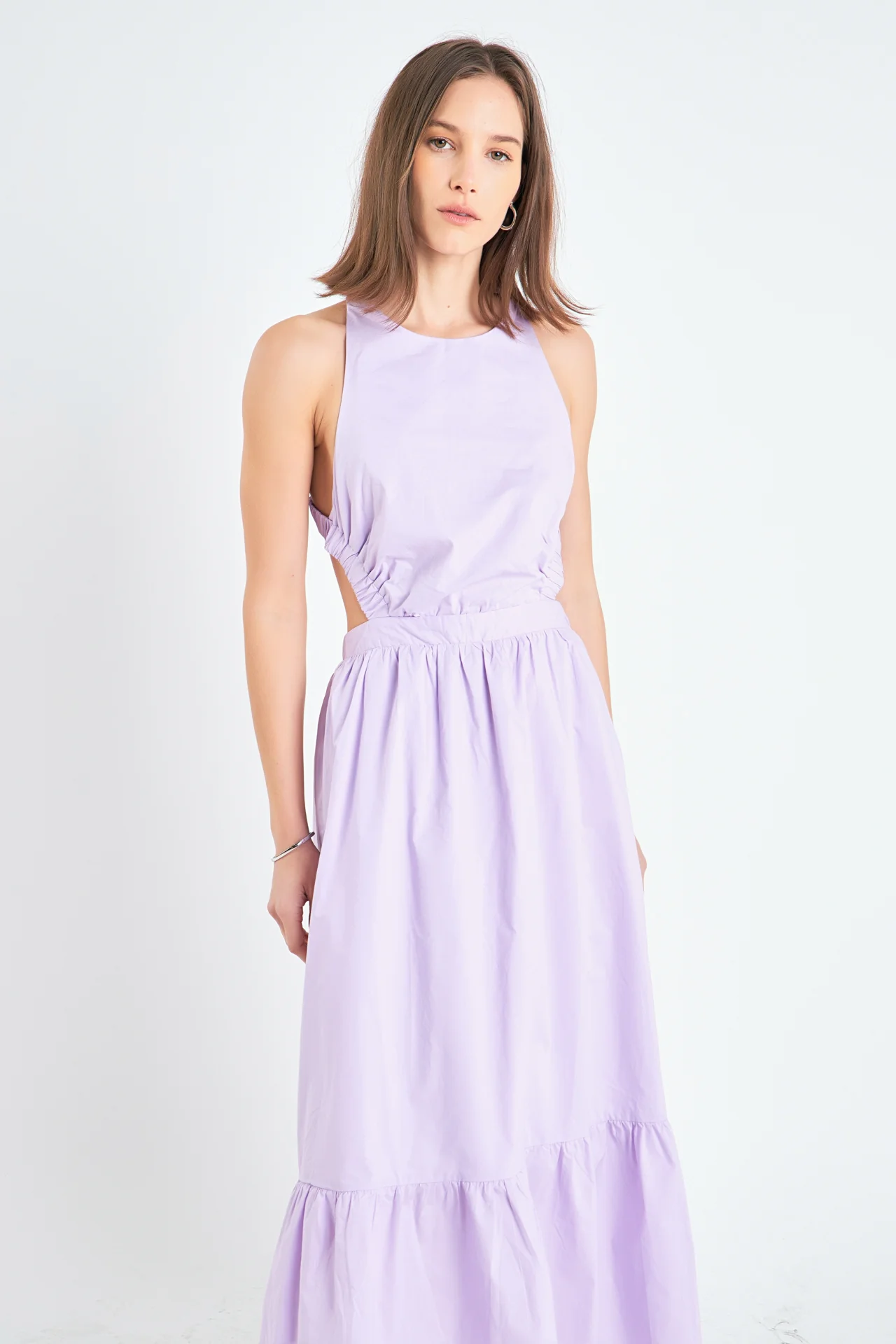 Elastic Detail Sleeveless Dress - Image 40