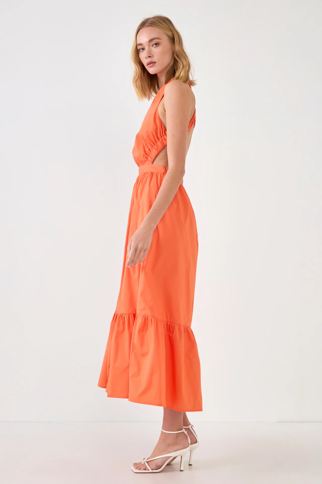 Elastic Detail Sleeveless Dress - Image 48
