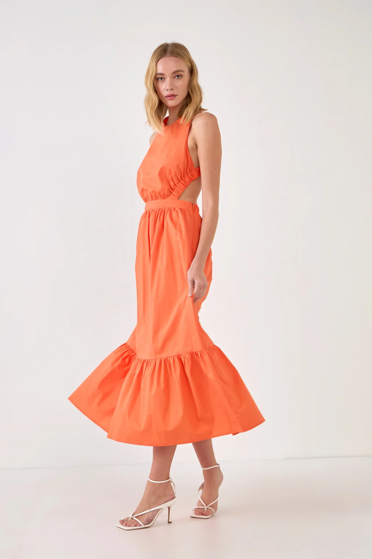 Elastic Detail Sleeveless Dress - Image 50